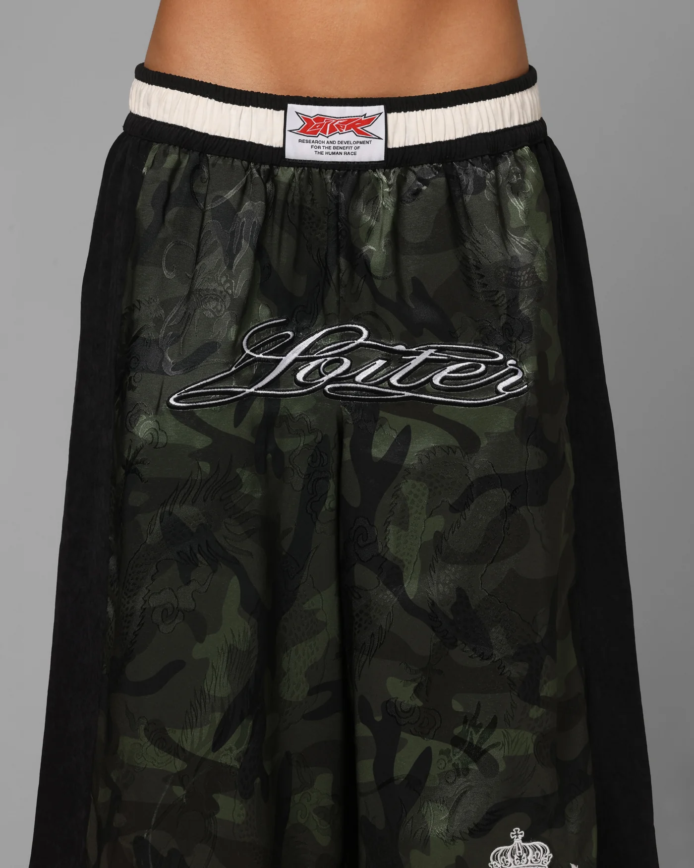 Loiter Fight Club 3 Quarter Shorts Woodland Camo