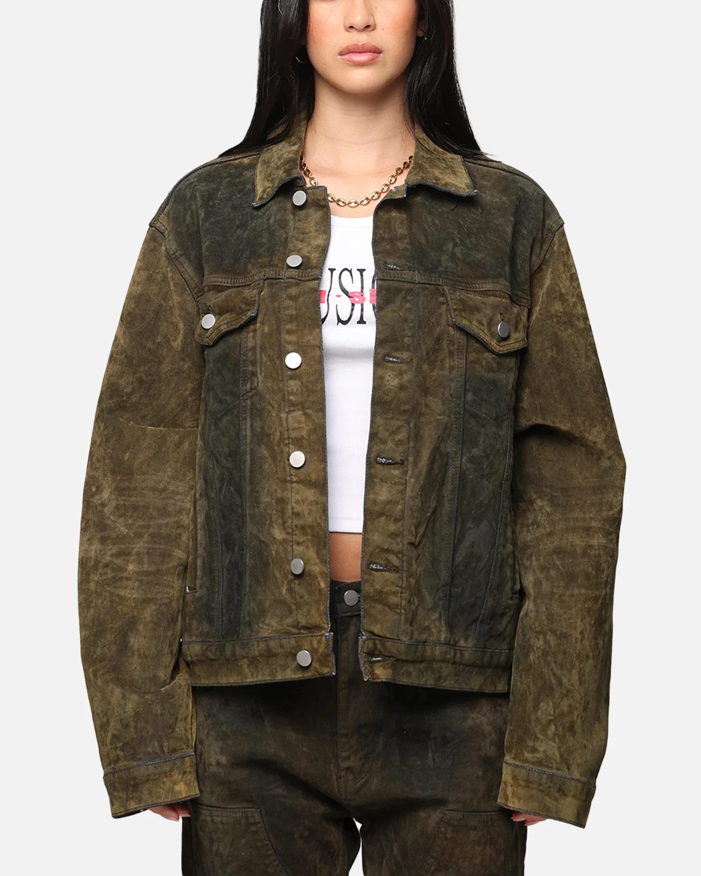 MNML SL3 Suede Jacket Olive/Black