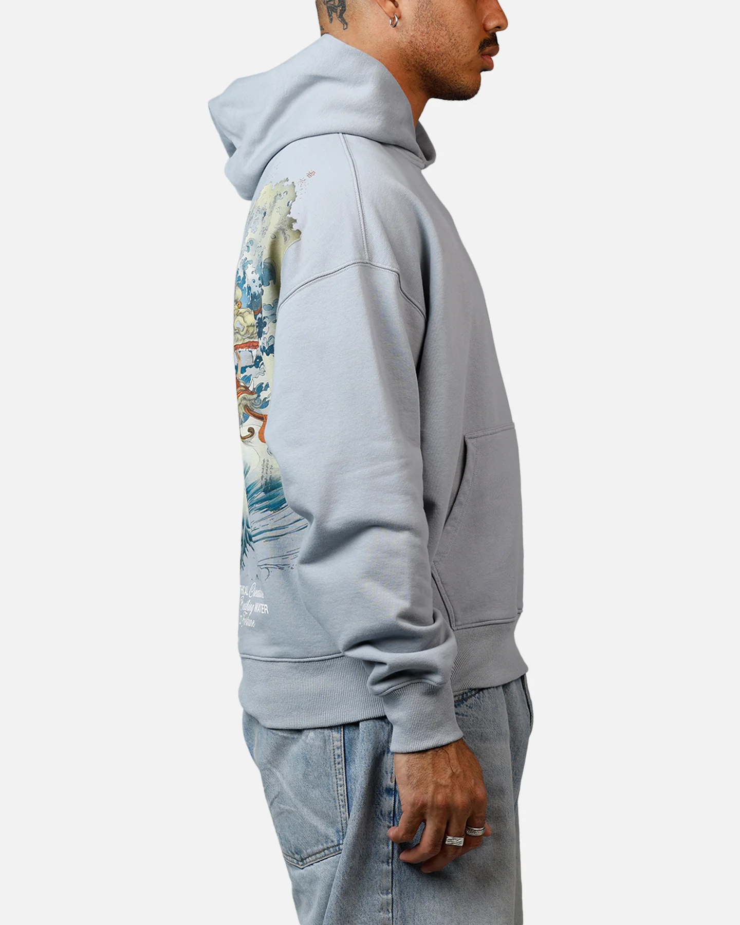 Criminal Damage Mythology Hoodie Light Blue