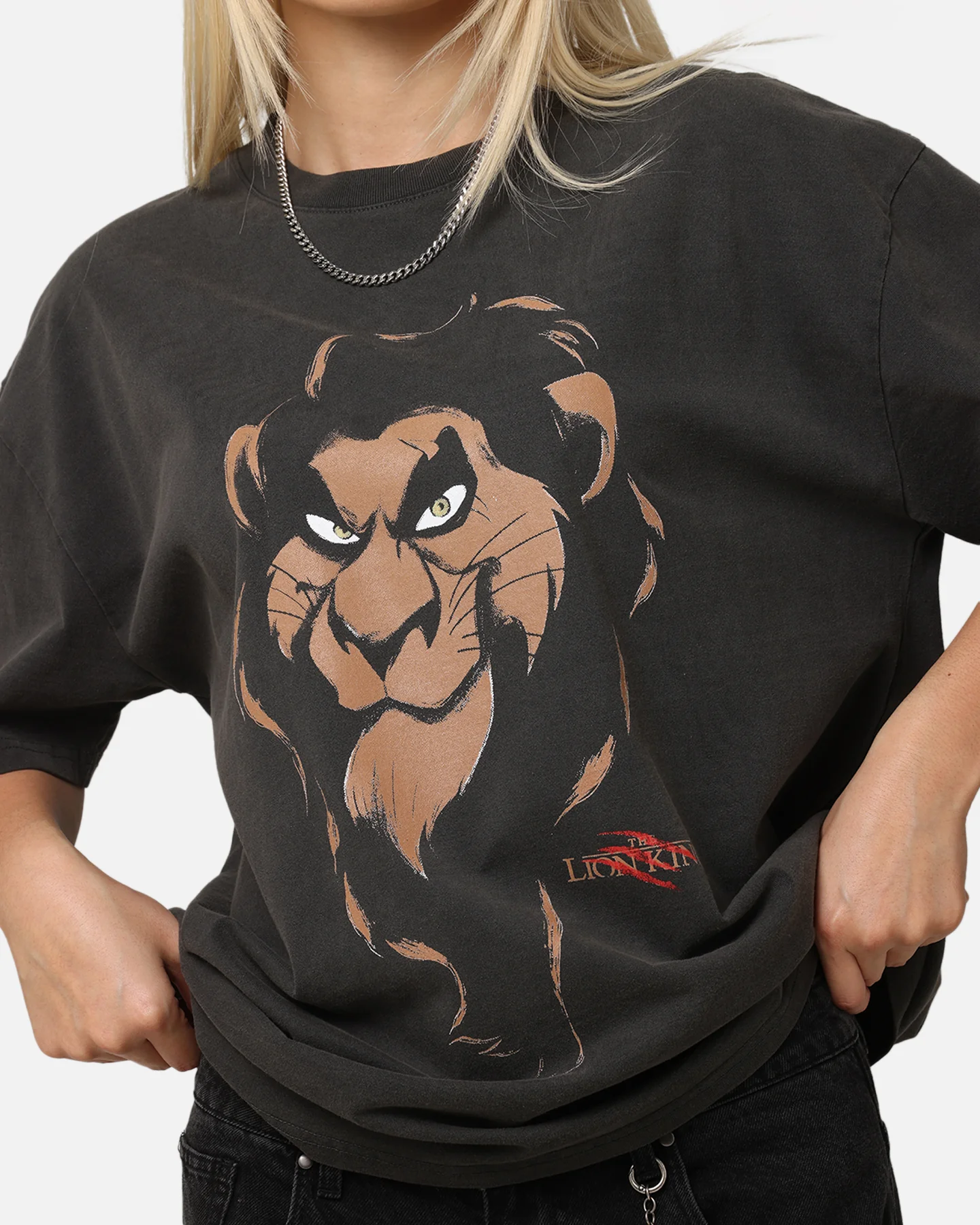 American Thrift Disney The Lion King Scar Heavyweight T-Shirt Black Wash