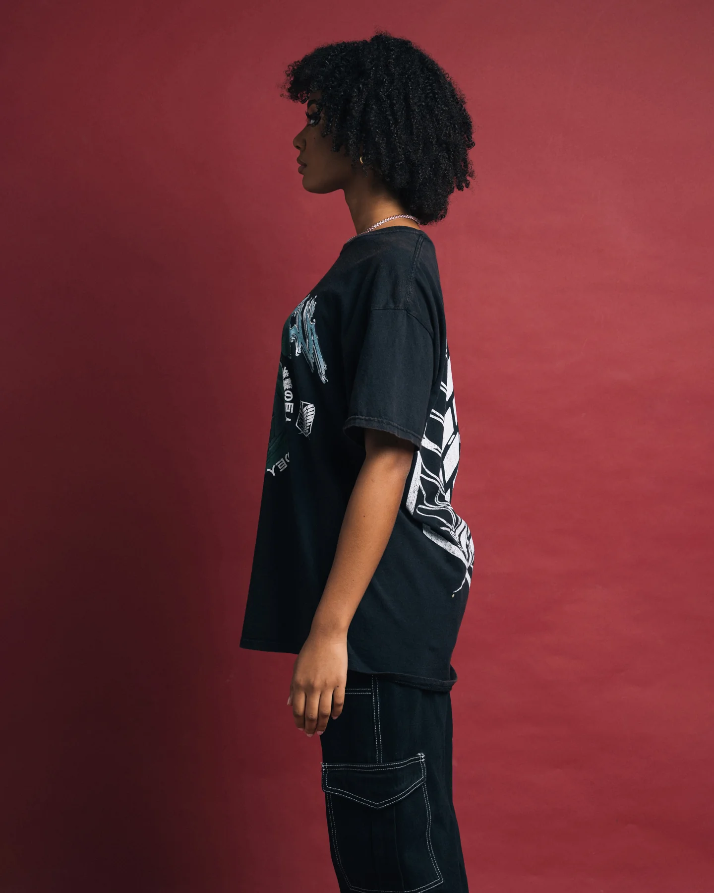 Goat Crew X Attack On Titan Captain Levi Vintage T-Shirt Black Wash