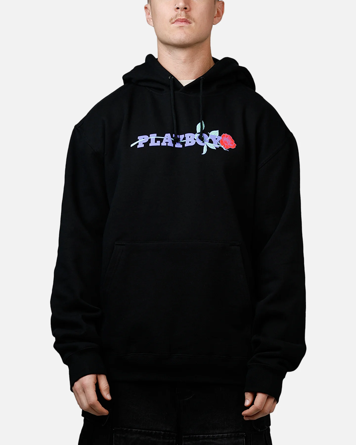 Playboy Rose Hoodie Black