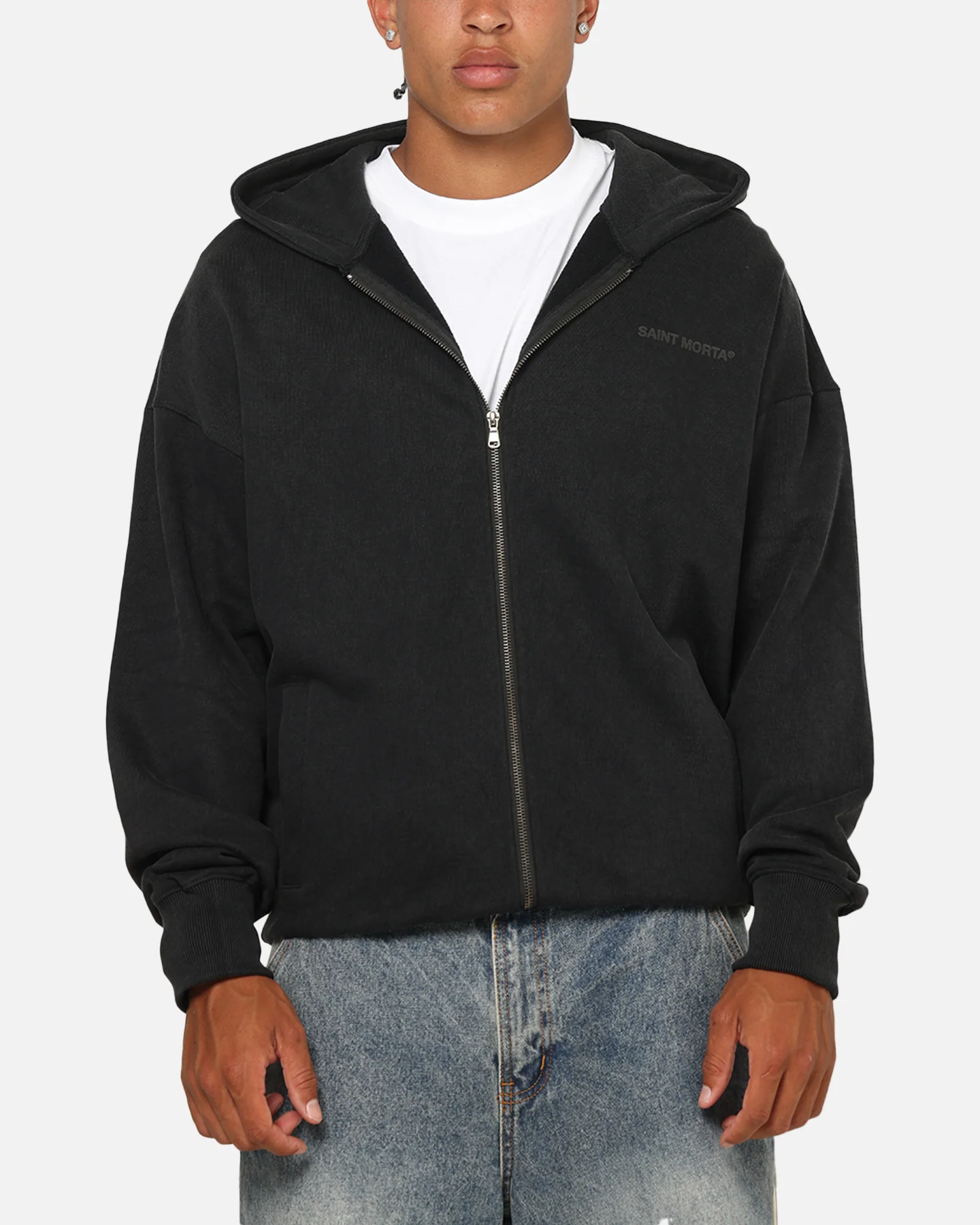 Saint Morta Crossbearer Zip Hoodie Black
