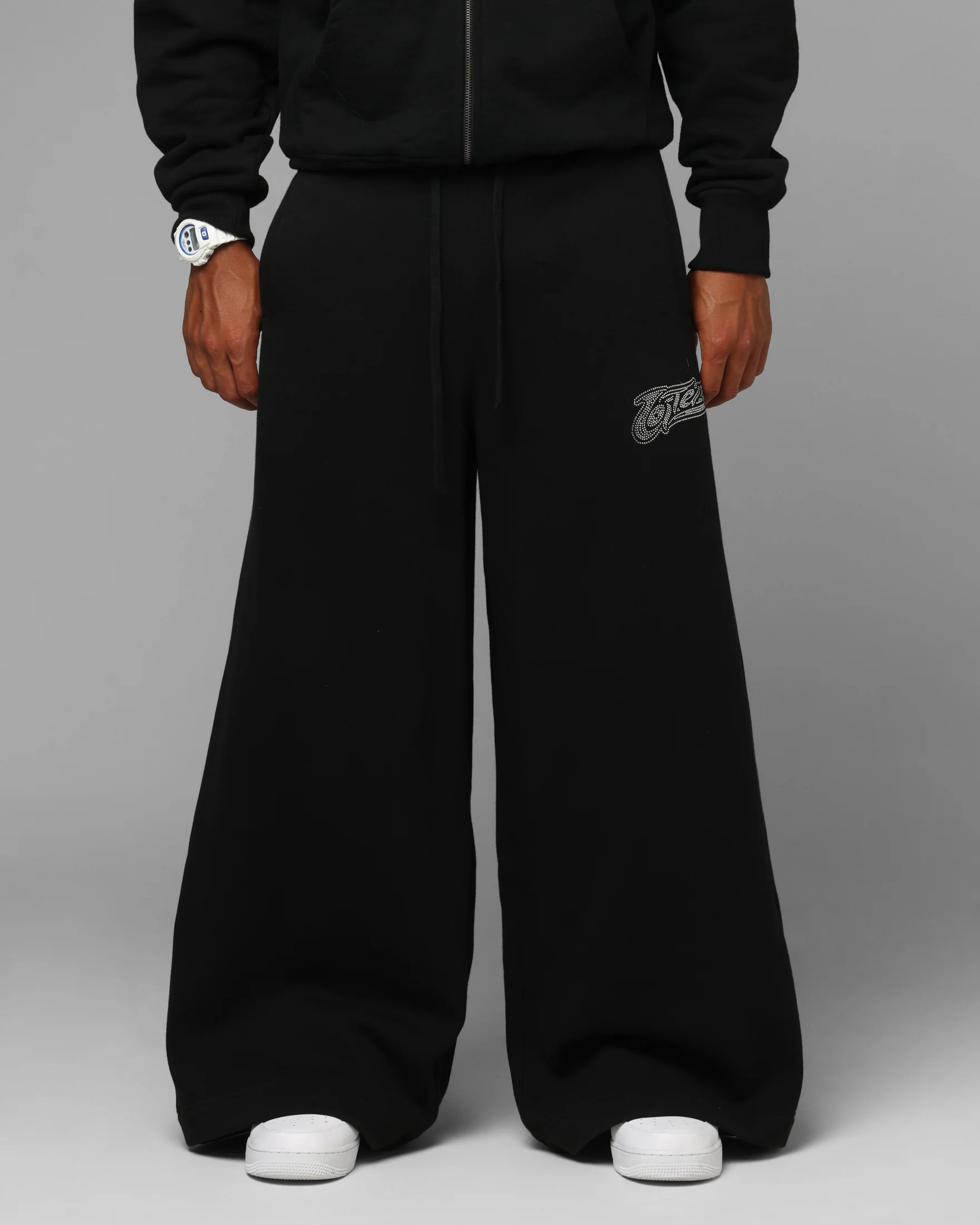 Loiter Silicone Ultra Wide Sweatpants Black