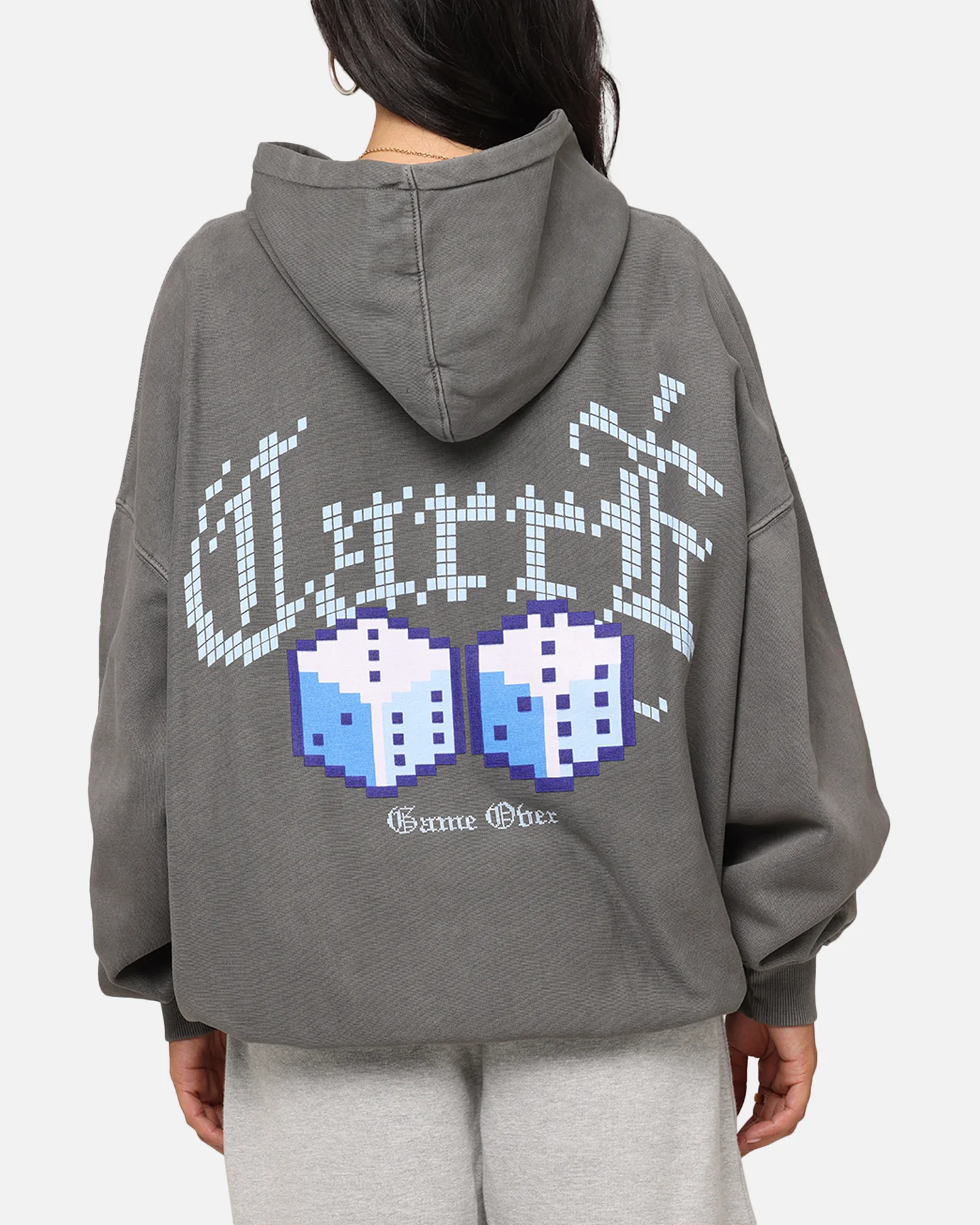 Carre Game Over Hoodie Washed Charcoal