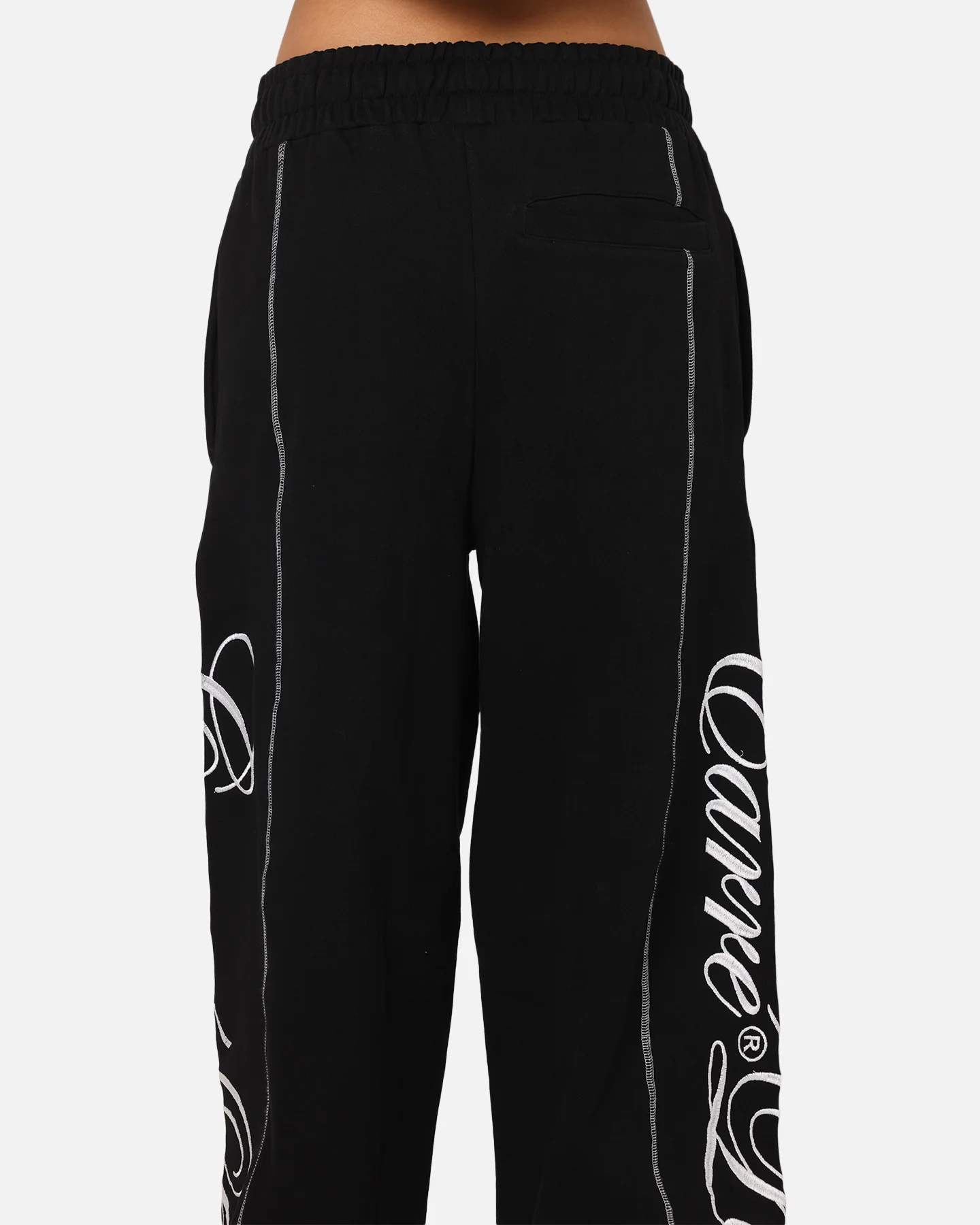 Carre Script Trackpants Black
