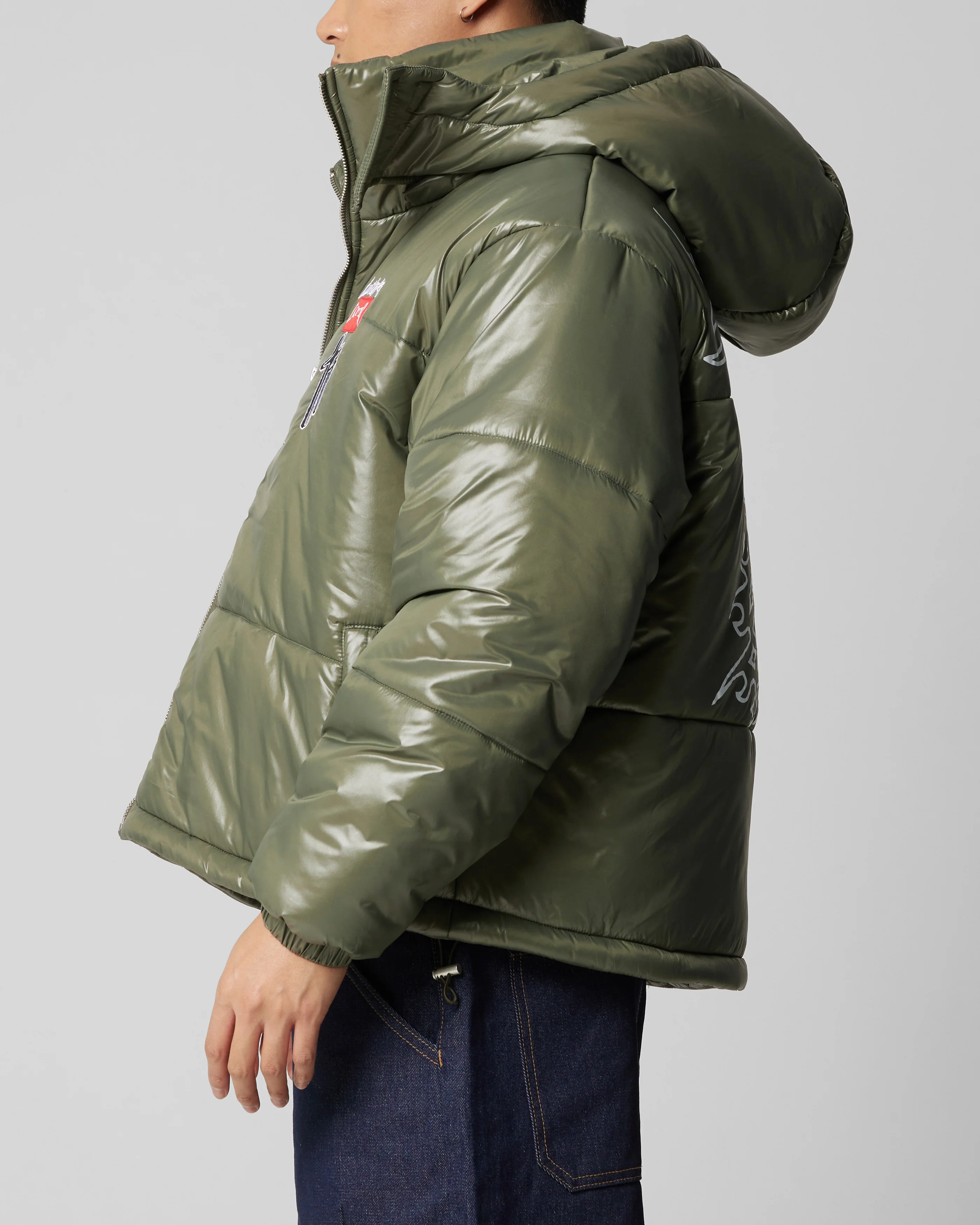 Loiter Star Born Puffer Jacket Green
