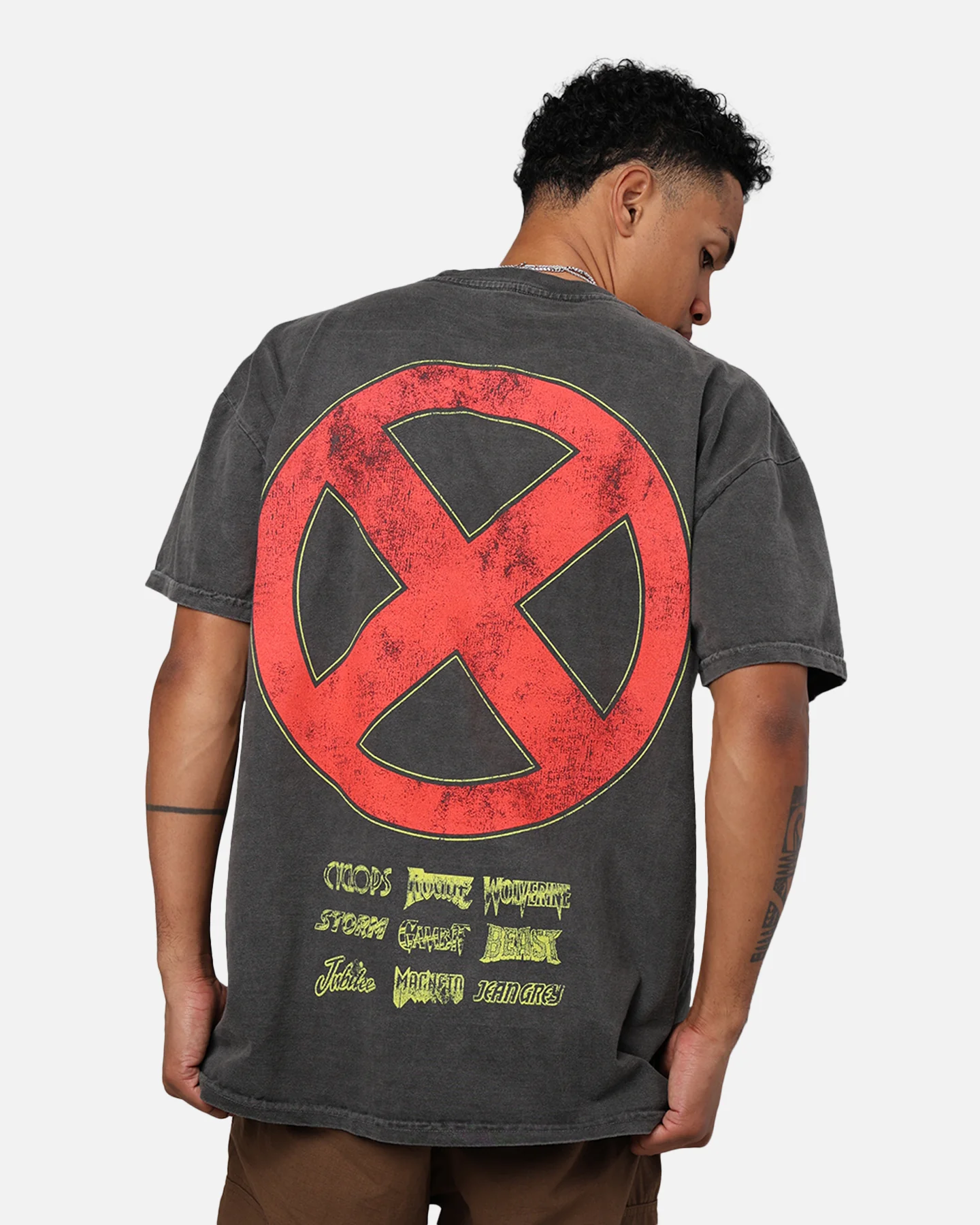 Marvel X-Men The X-Men Heavyweight Vintage T-Shirt Washed Black