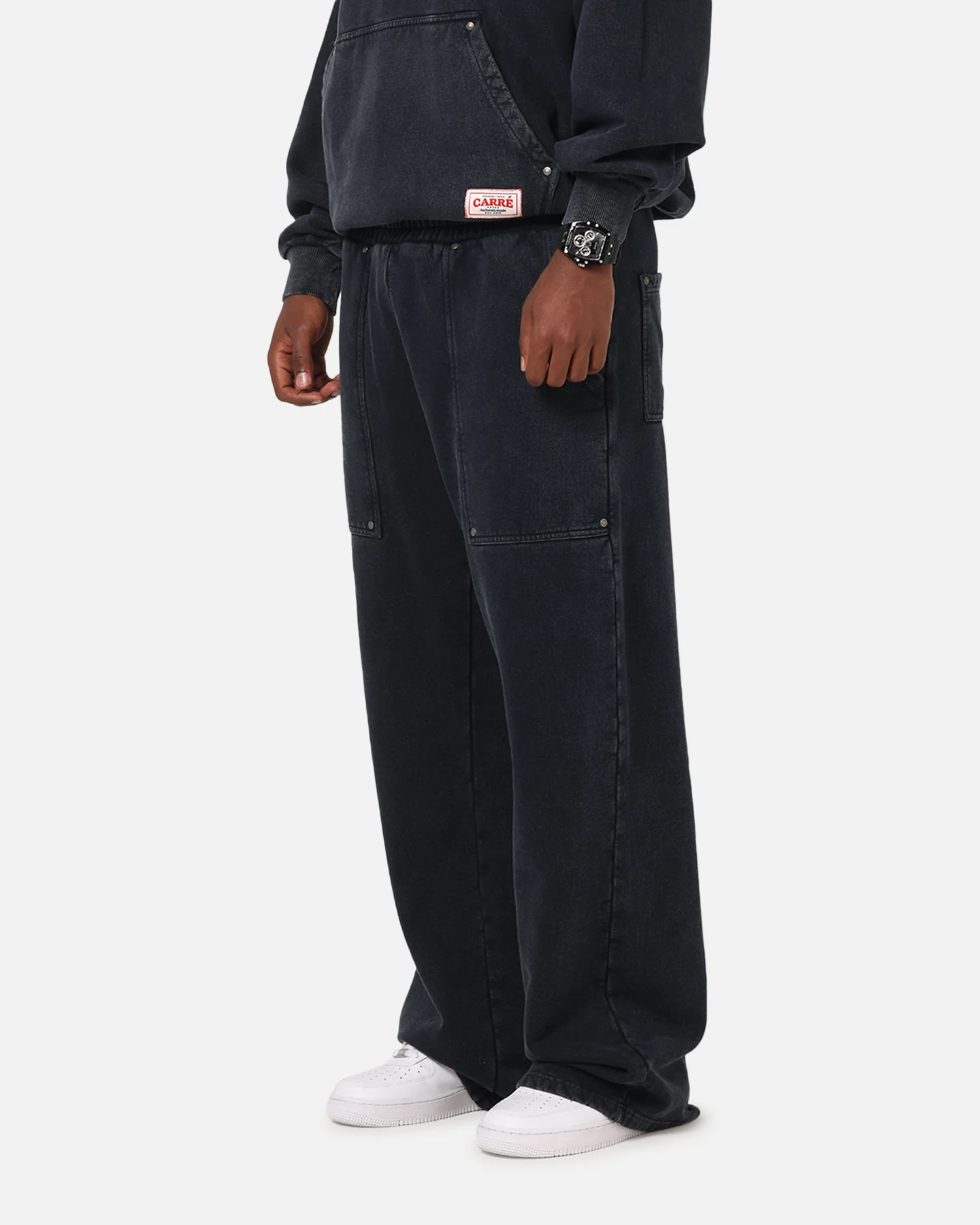Carre Rivet Trackpants Charcoal