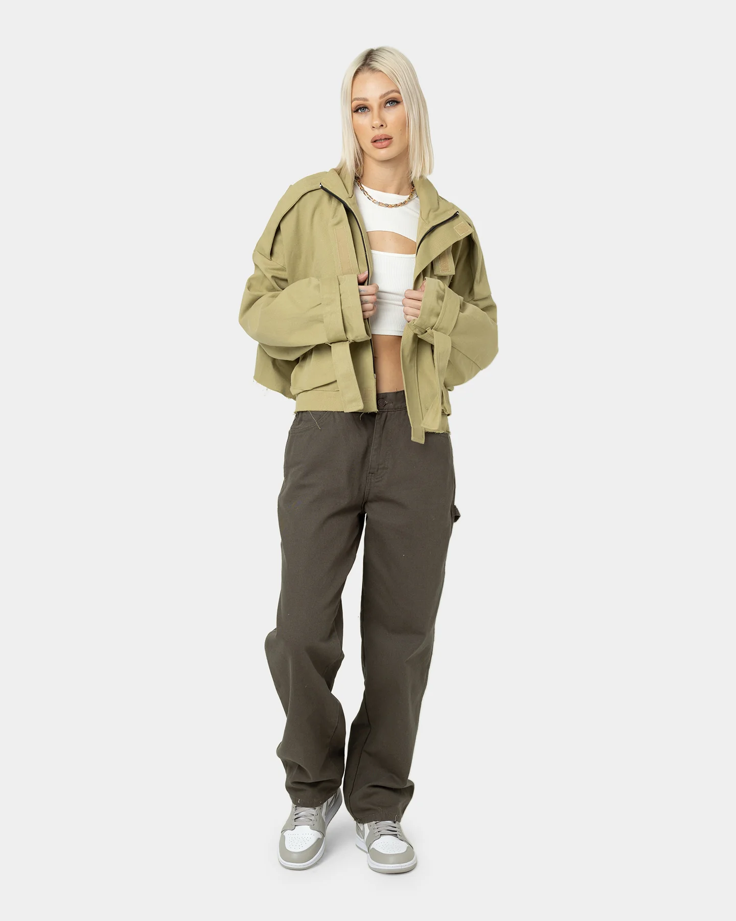 MNML Cropped M65 Jacket Khaki