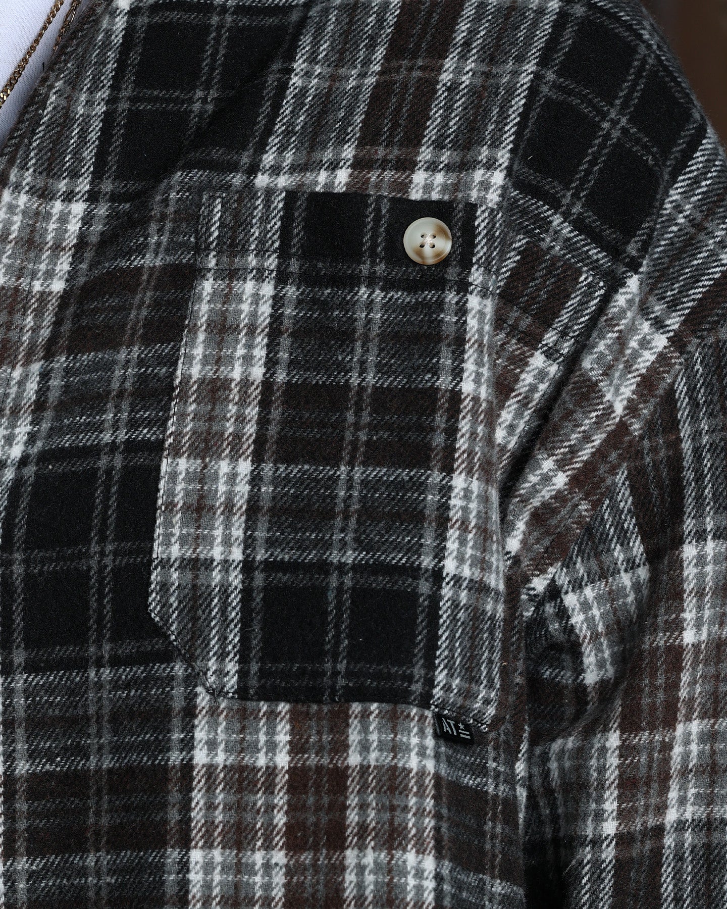 American Thrift Utility Flannel Shirt Brown