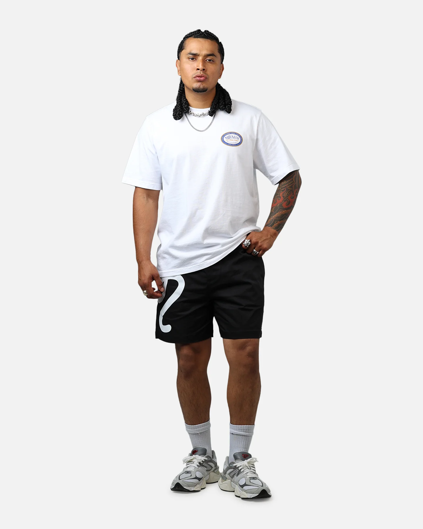 Malbon Menton Nylon Shorts Black