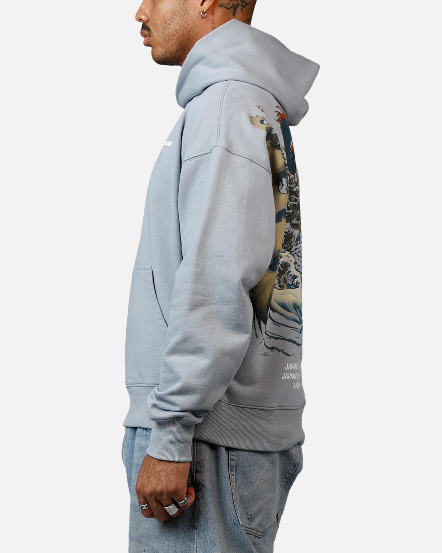 Criminal Damage Mythology Hoodie Light Blue