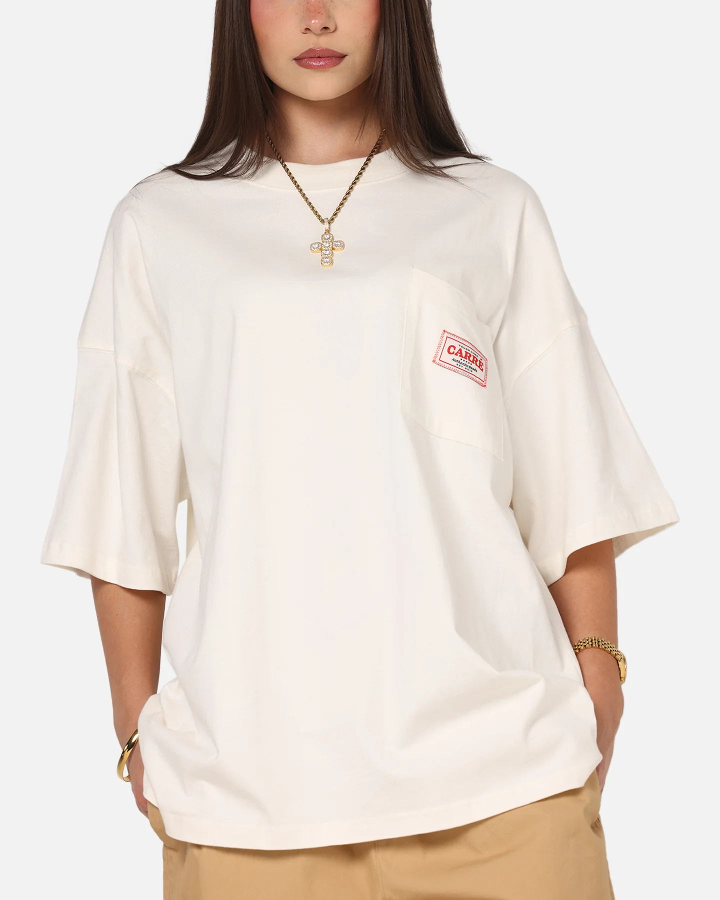 Carre Pocket T-Shirt Off White