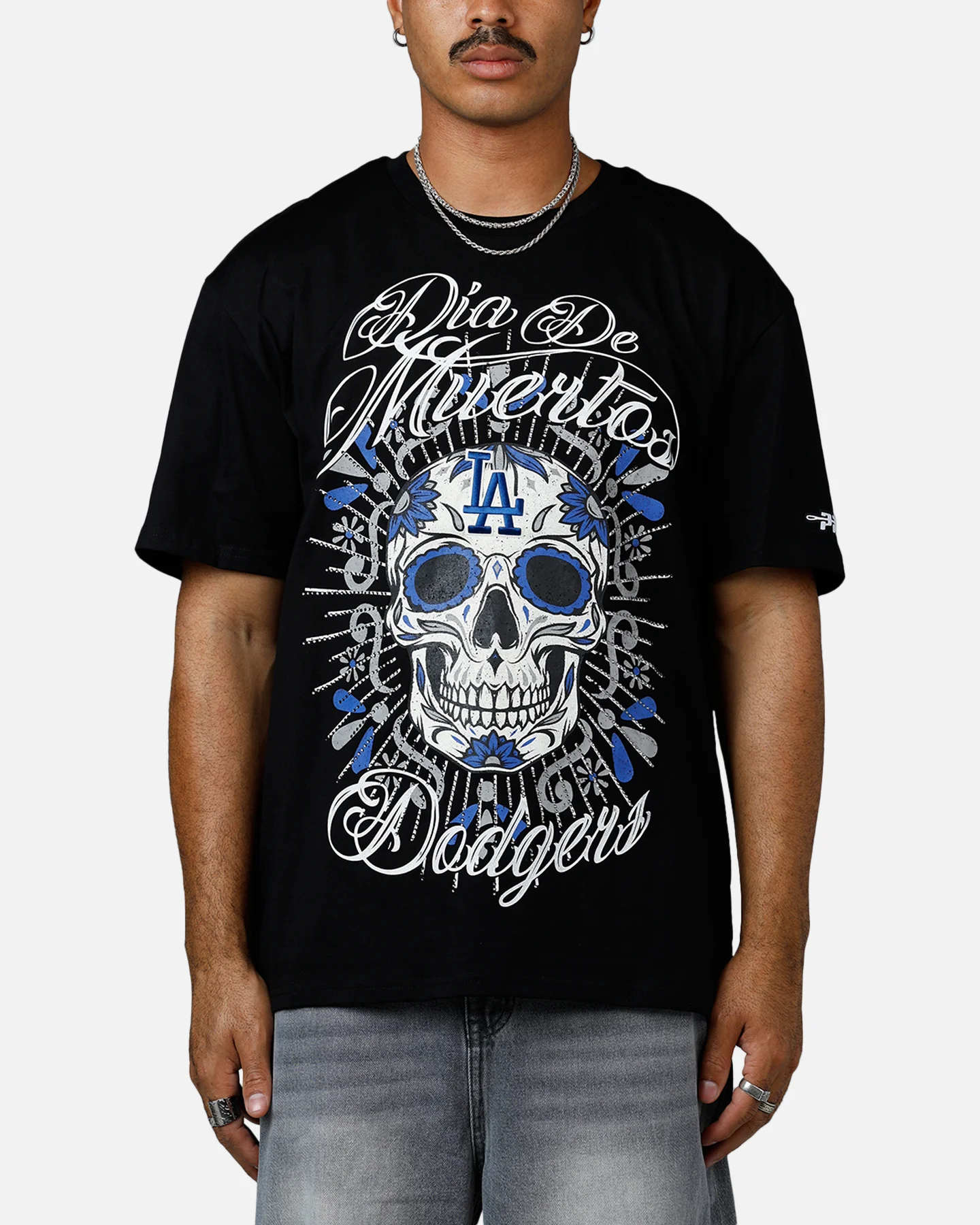 Pro Standard Los Angeles Dodgers Eternal Skull T-Shirt Black/Blue