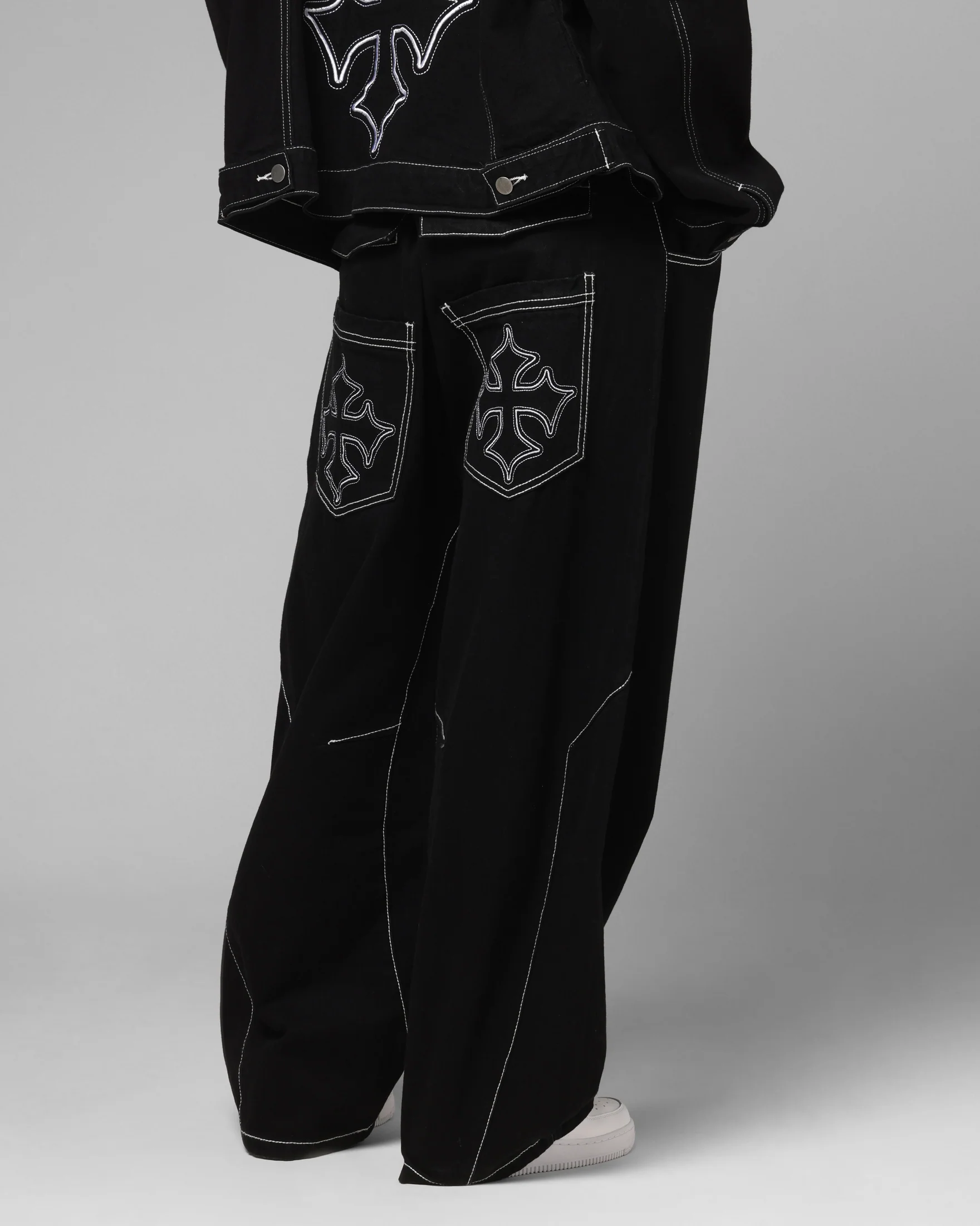 Loiter Biker Raver Jeans Black