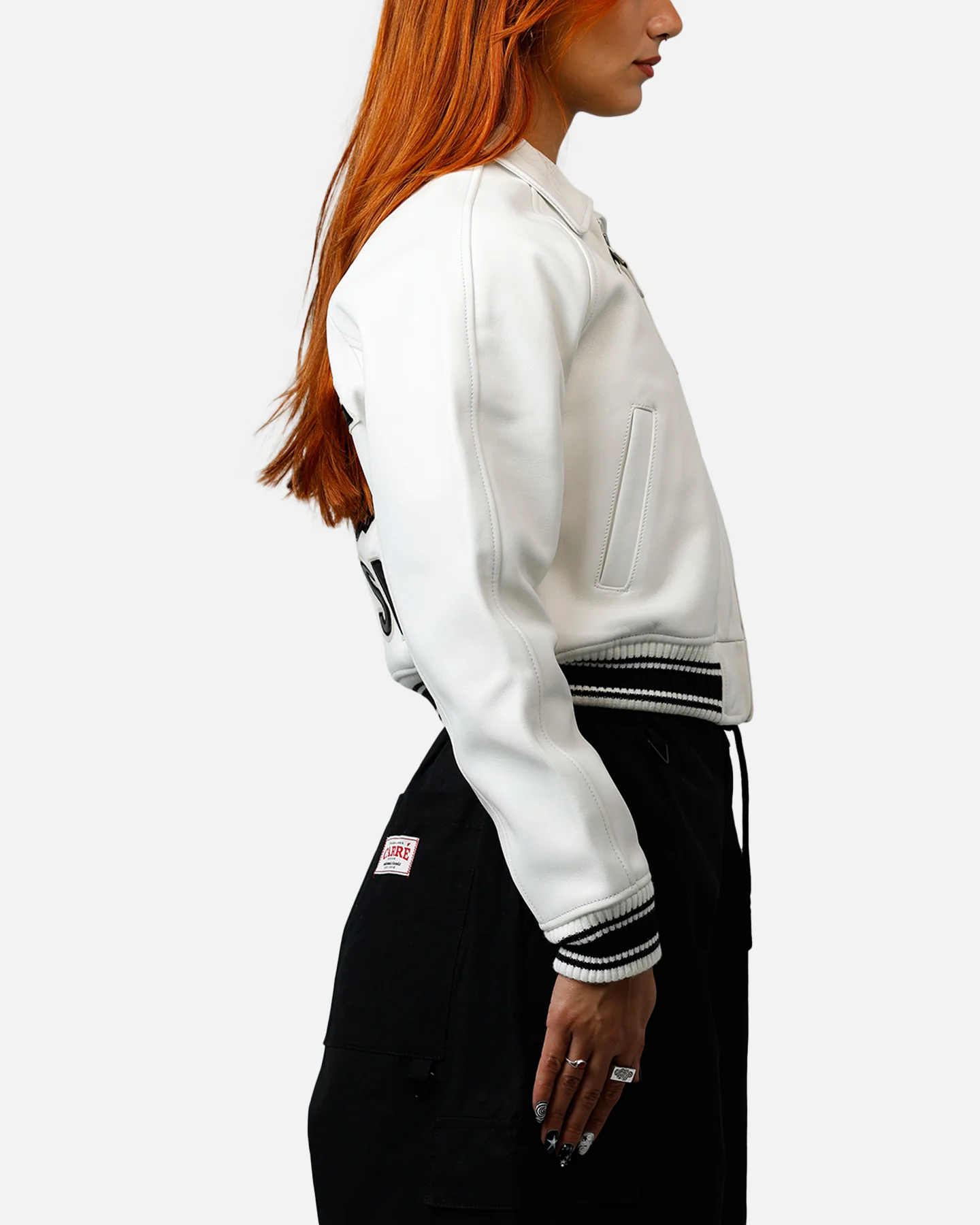 Avirex Women's Cropped Icon Jacket Snow White