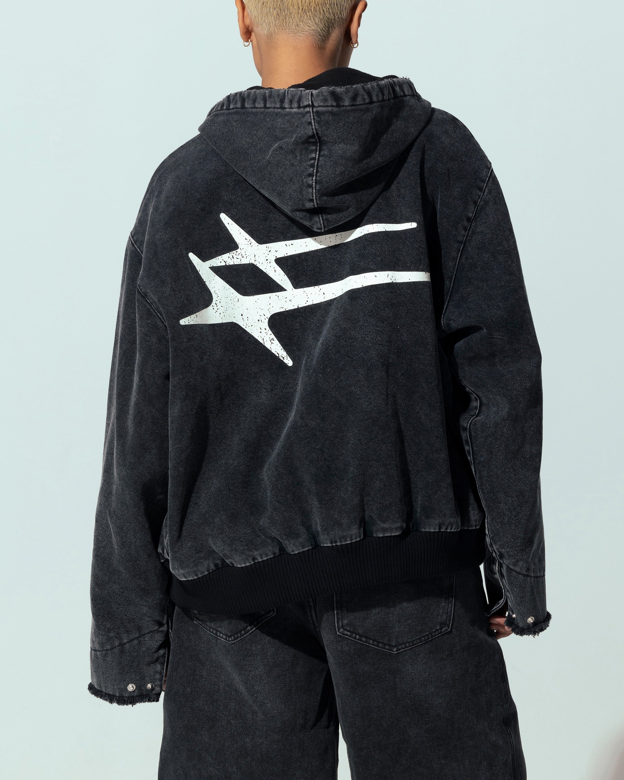 Loiter Workwear Zip Jacket Vintage Black