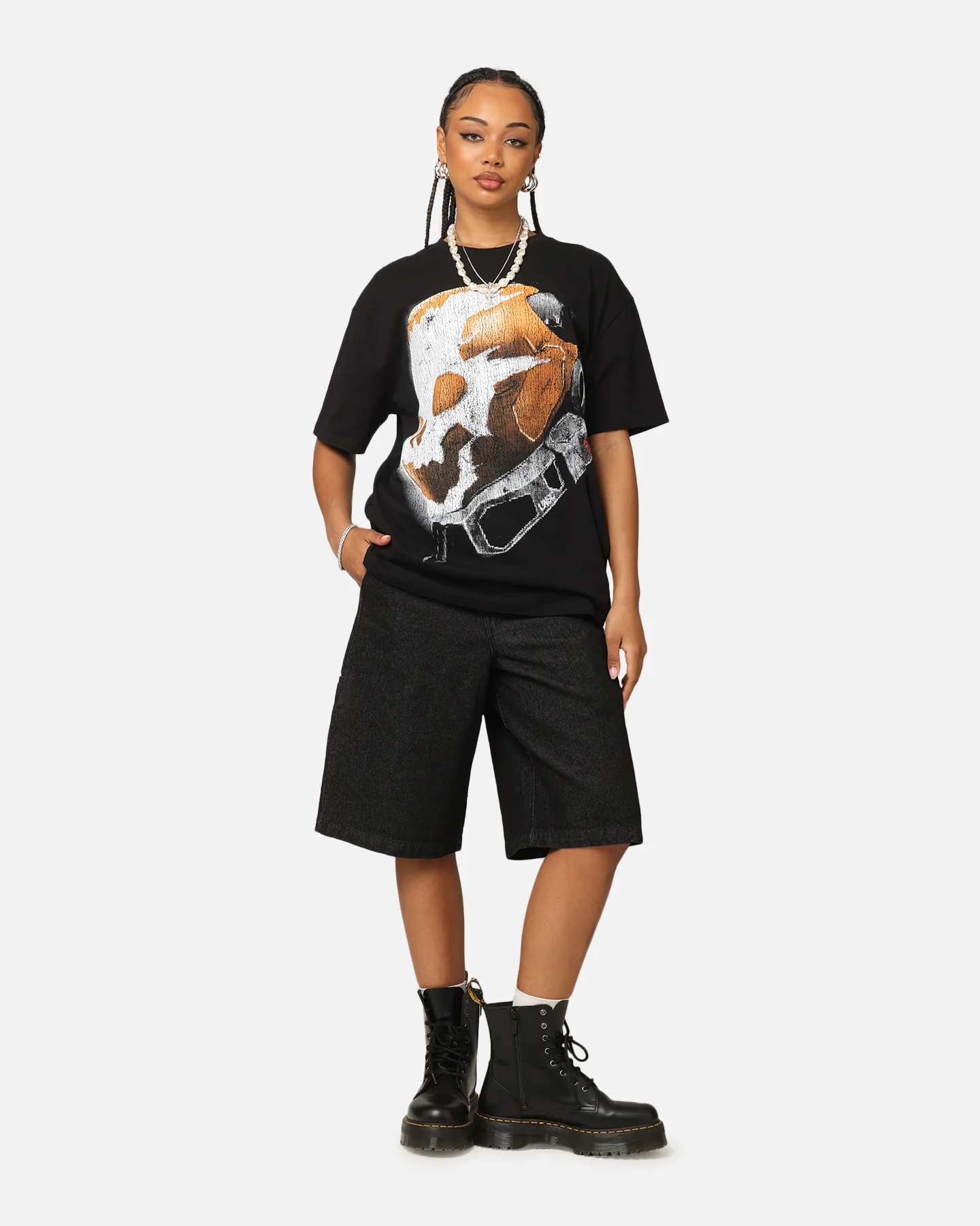 Goat Crew X Halo Halo Reach Emile Big Head Heavyweight T-Shirt Black