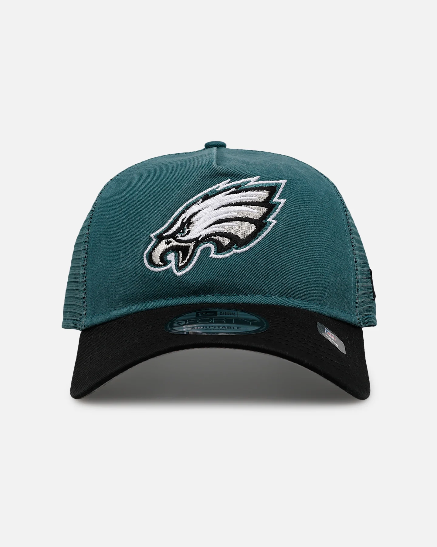 New Era Philadelphia Eagles 'Washed Truckers' 9FORTY A-Frame Trucker Snapback Official Team Color