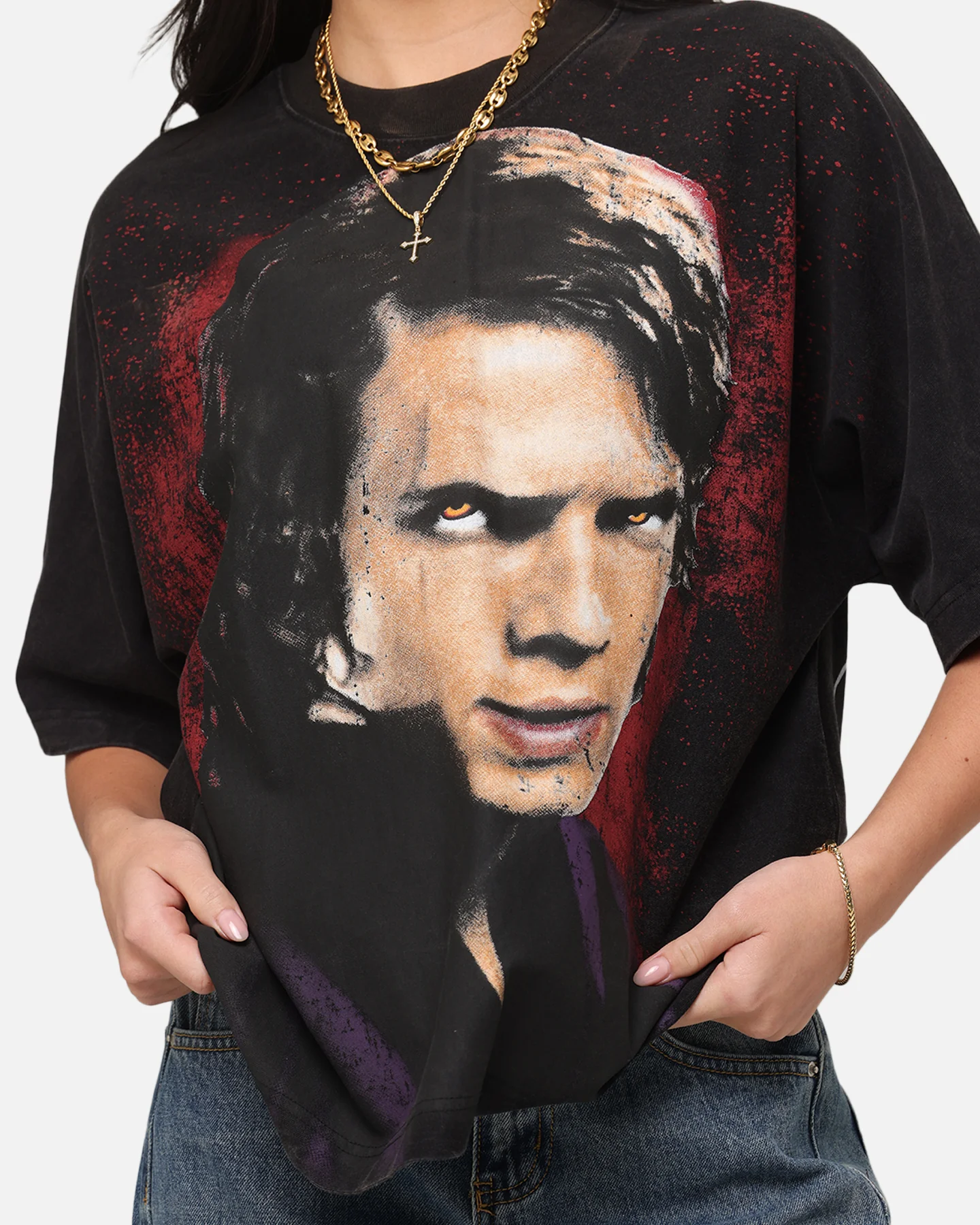 Loiter Star Wars Vader Boxy T-Shirt Washed Black