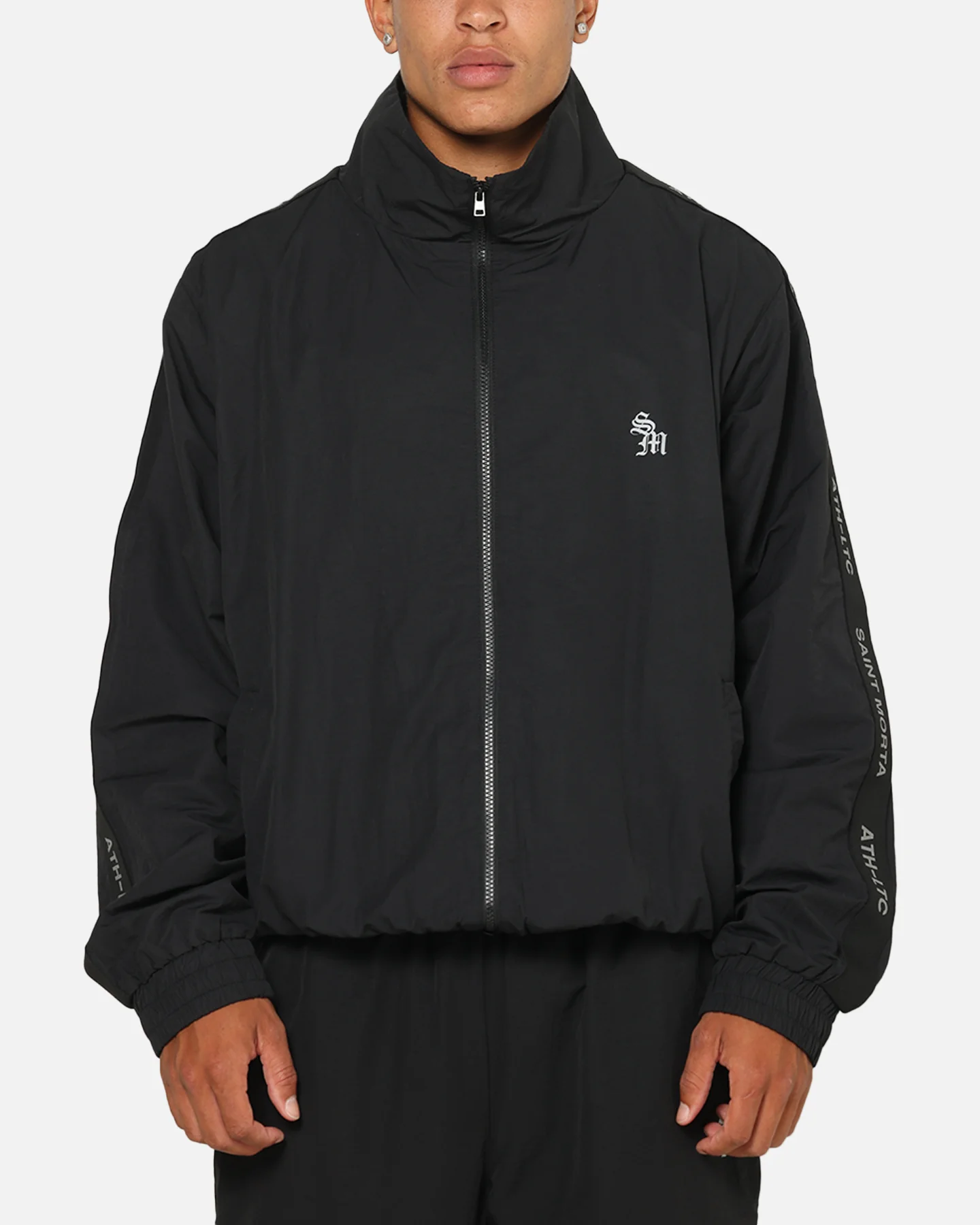 Saint Morta Athltc Zip Jacket Dark Black/White