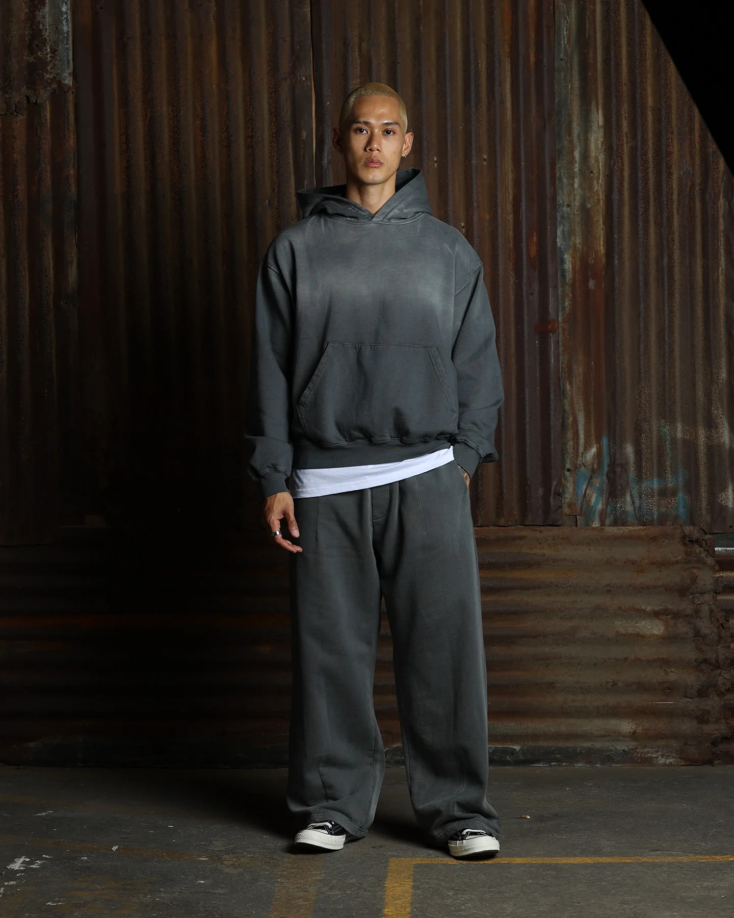 American Thrift Pullover Hoodie Washed Charcoal