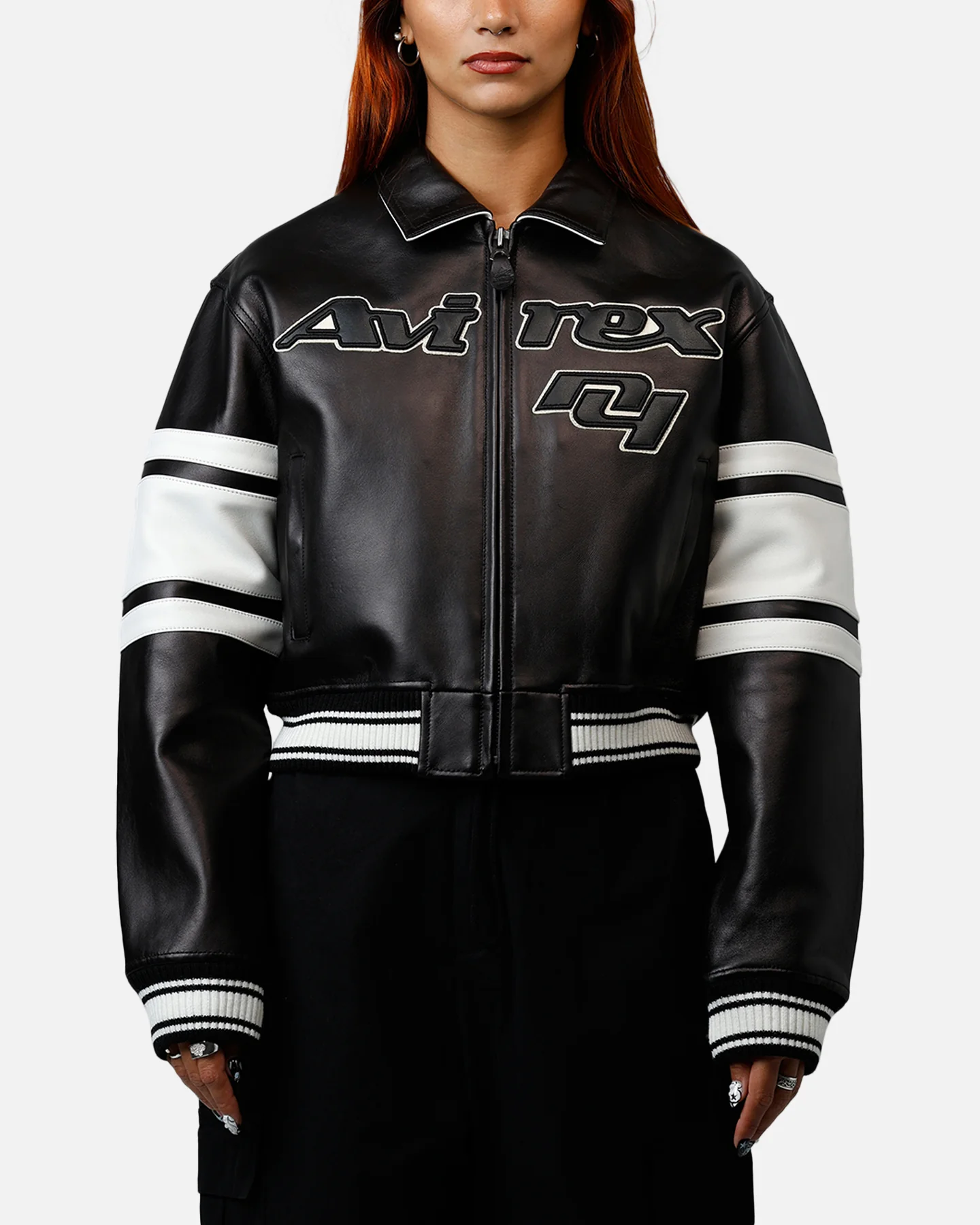 Avirex Women's Cropped Legend Jacket Black