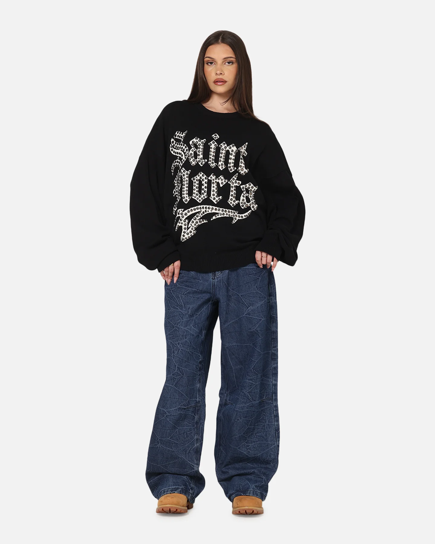 Saint Morta Sanctified Crewneck Sweater Black