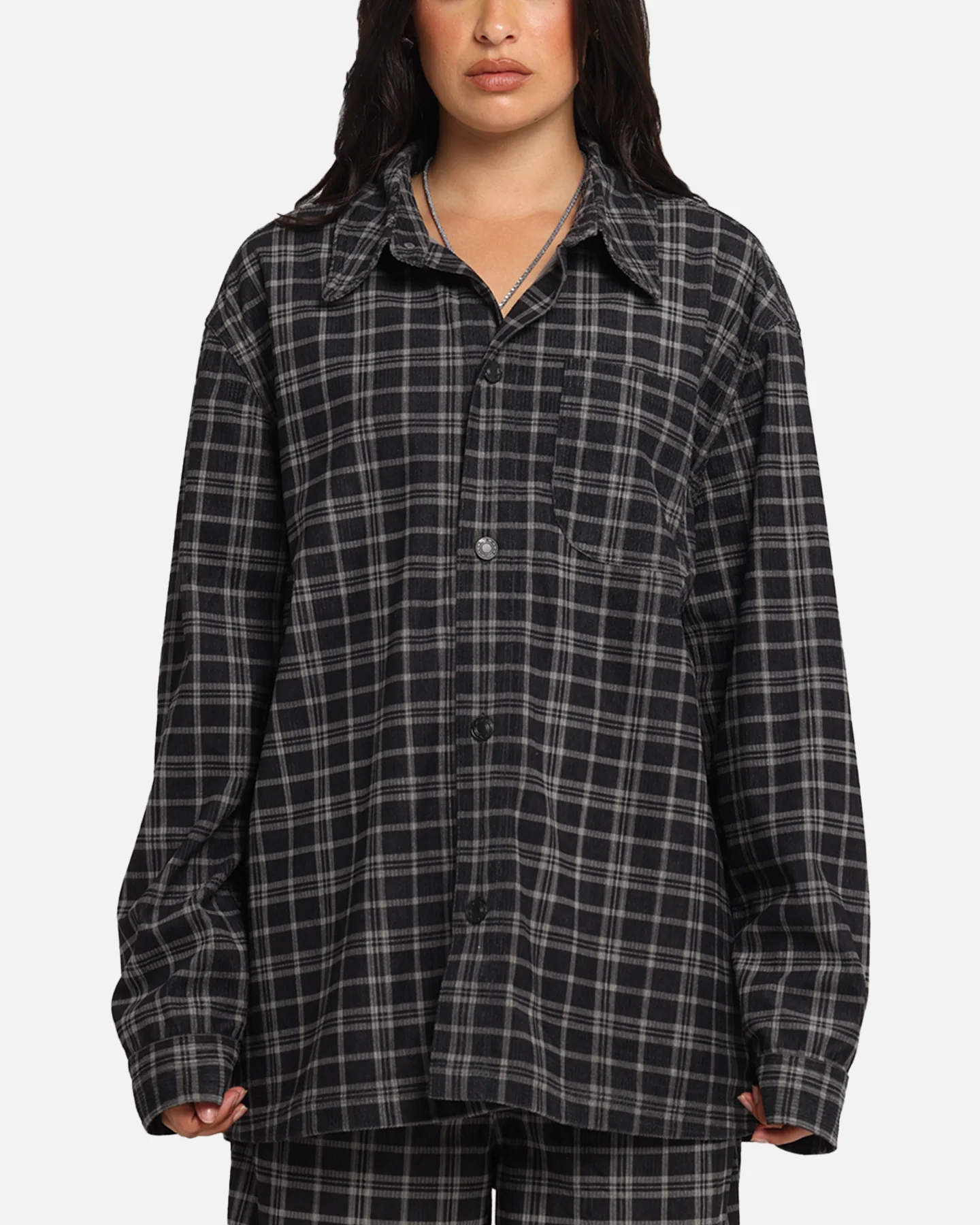 XXIII Plaid Corduroy Jacket Black/Grey