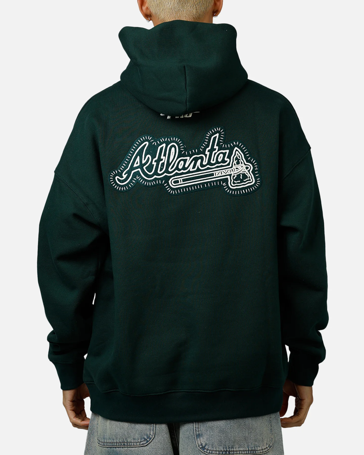 Pro Standard Atlanta Braves Tapestry 2.0 Hoodie Dark Green