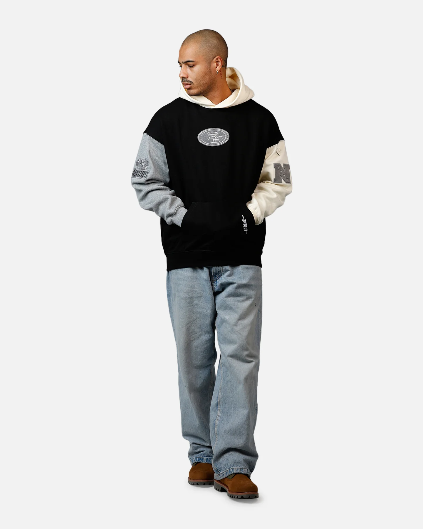 Pro Standard San Francisco 49ers Reverse French Terry Hoodie Black/Grey