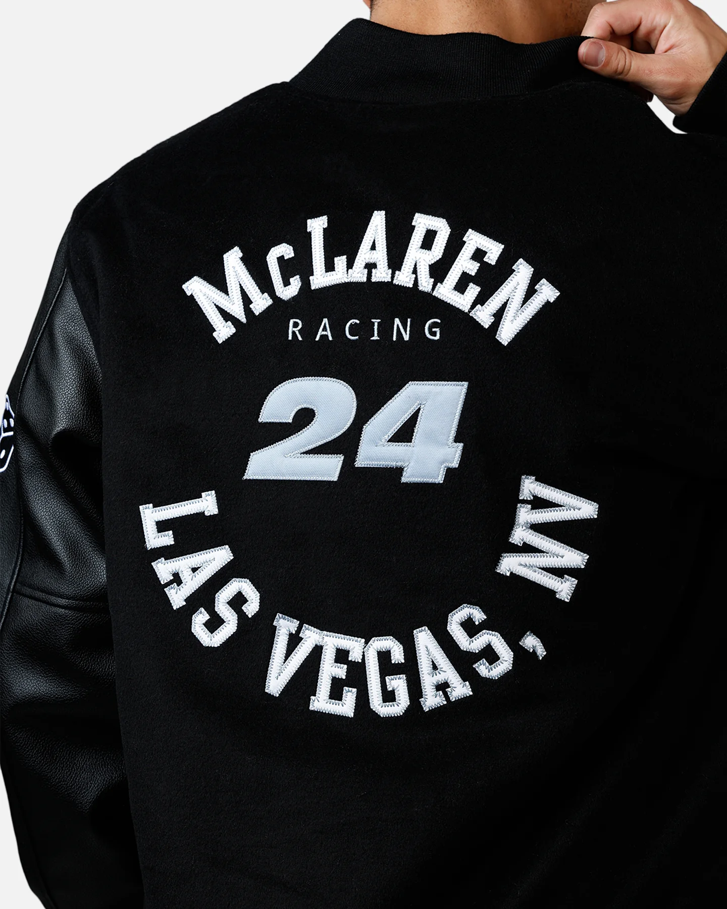 Mitchell & Ness X Mclaren 'Vegas Grad Prix 2024' Varsity Jacket Black
