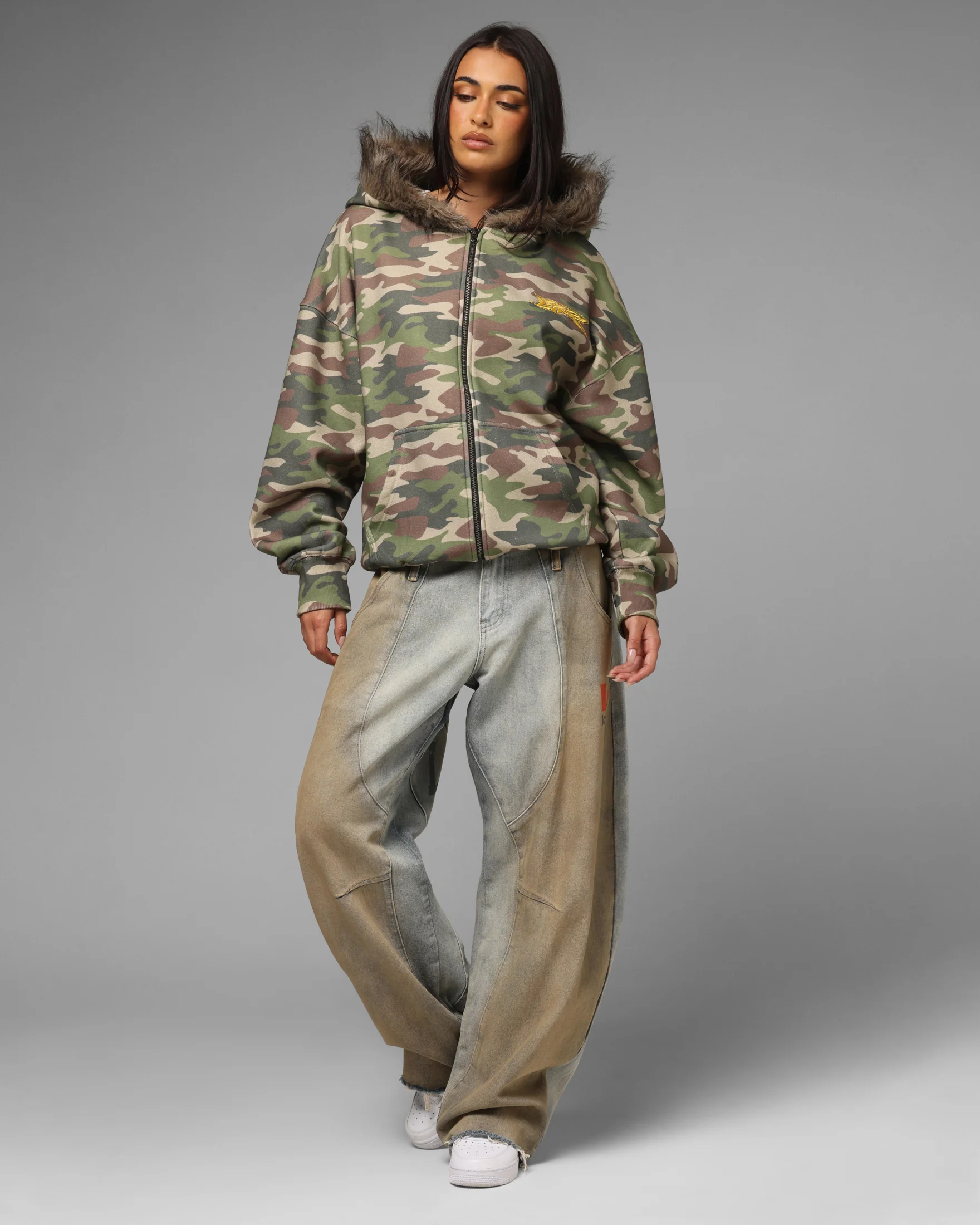 Loiter Purity Zip Hoodie Camo