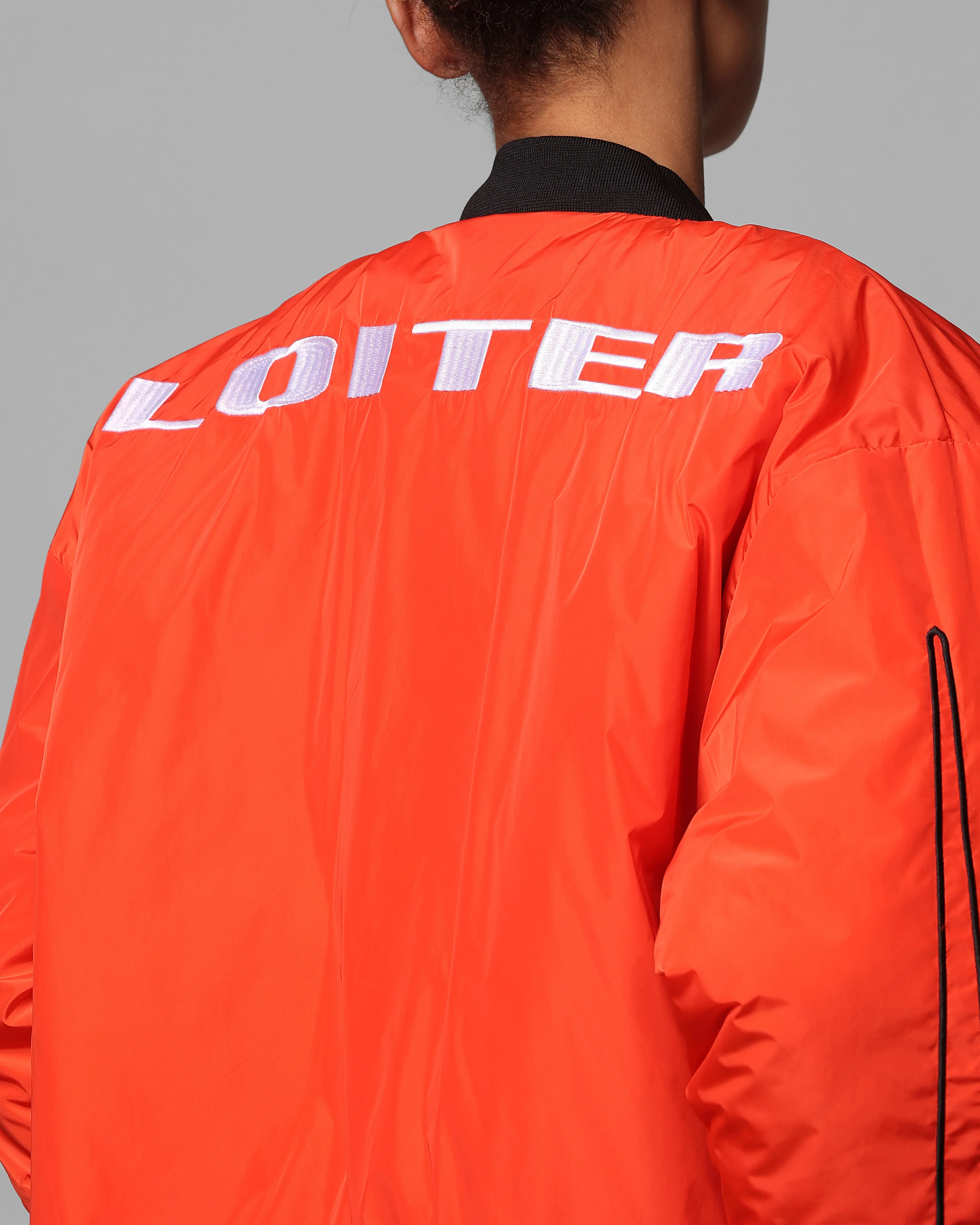 Loiter Cyber Reversible Bomber Jacket Red/Green
