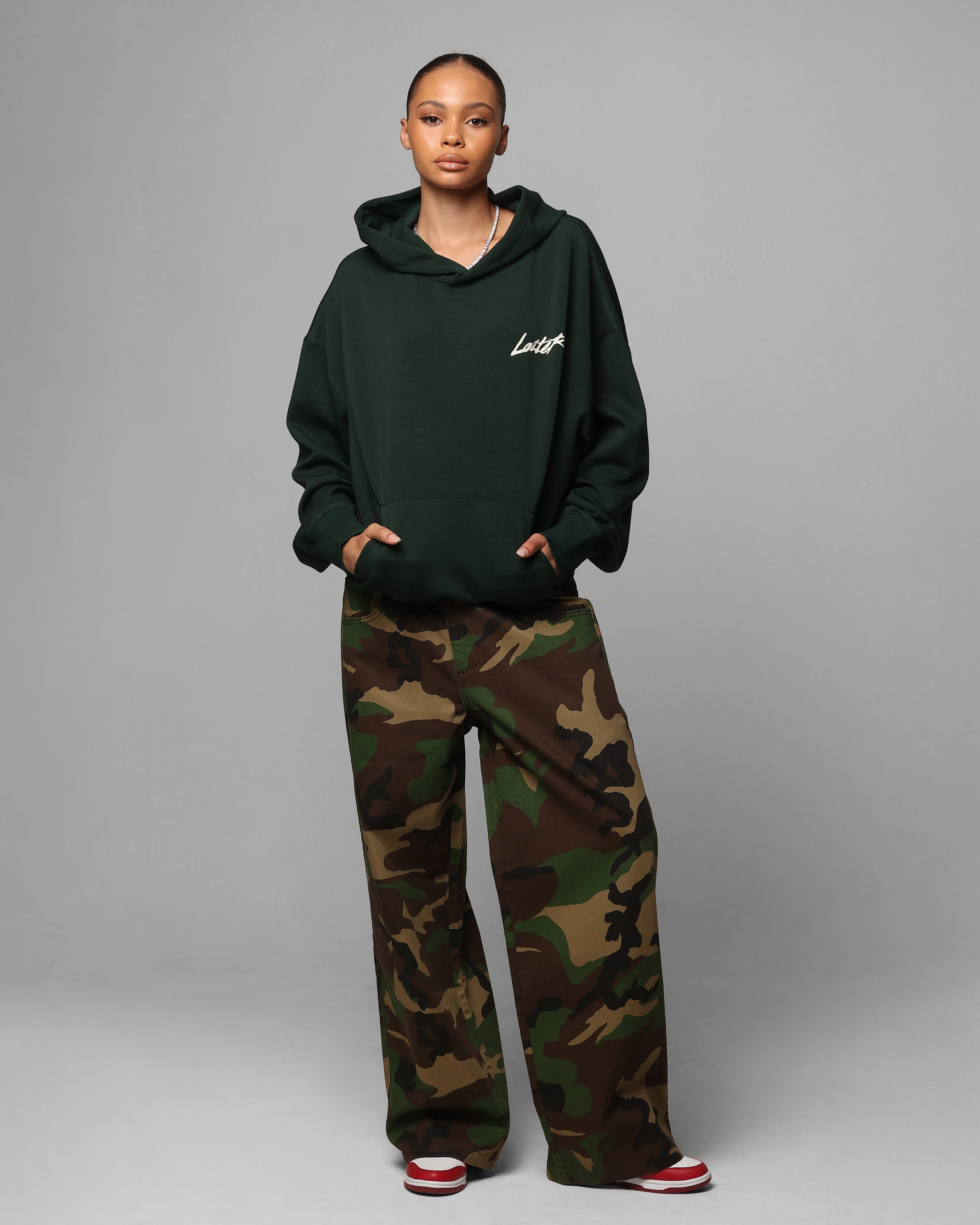 Loiter Chroma Premium Hoodie Dark Green