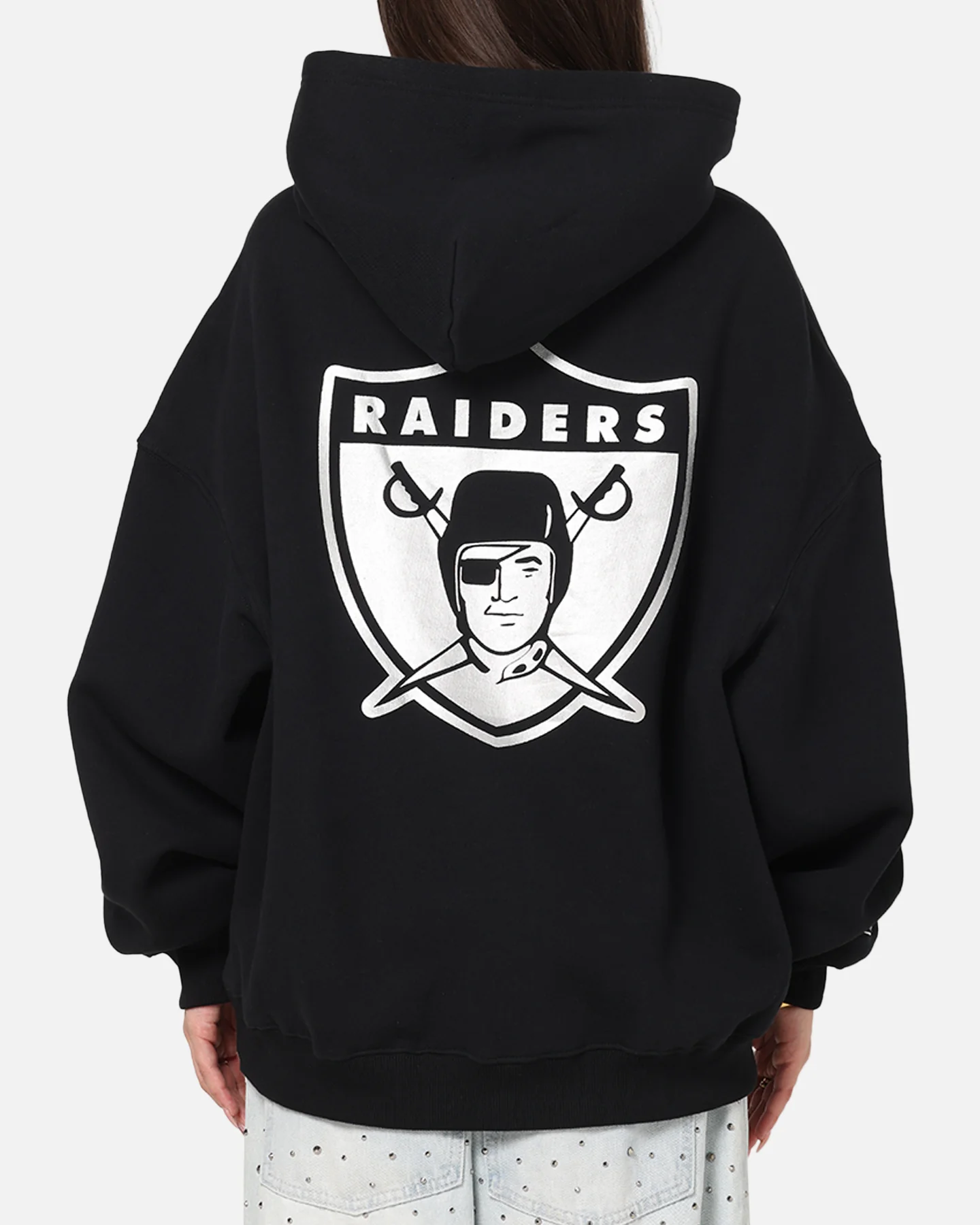 Mitchell & Ness Las Vegas Raiders Rhinestone Hoodie Faded Black