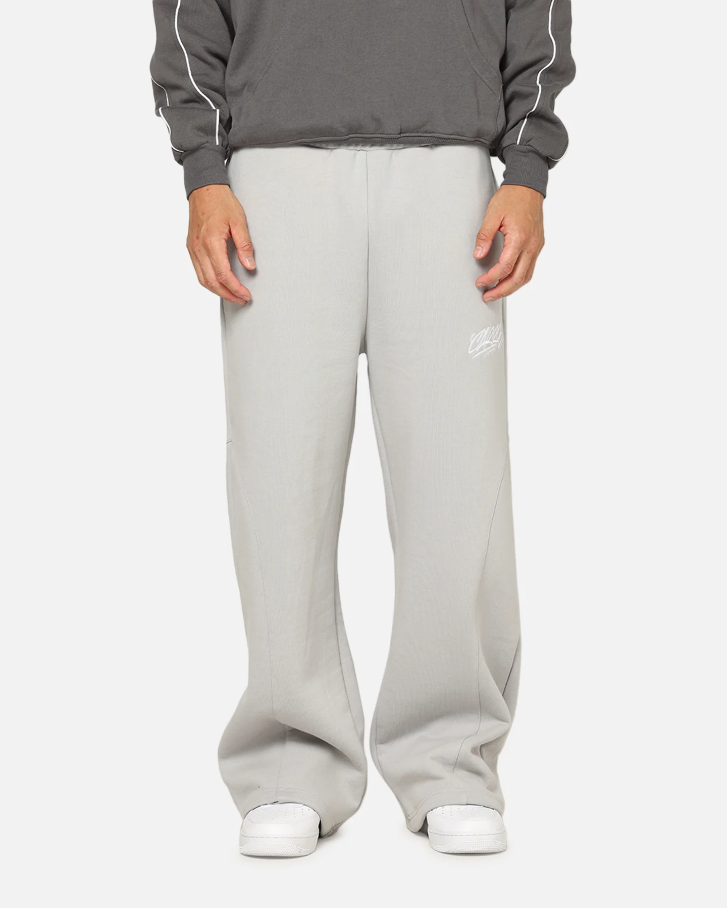 Carre Off Grid Panelled Trackpants Light Grey