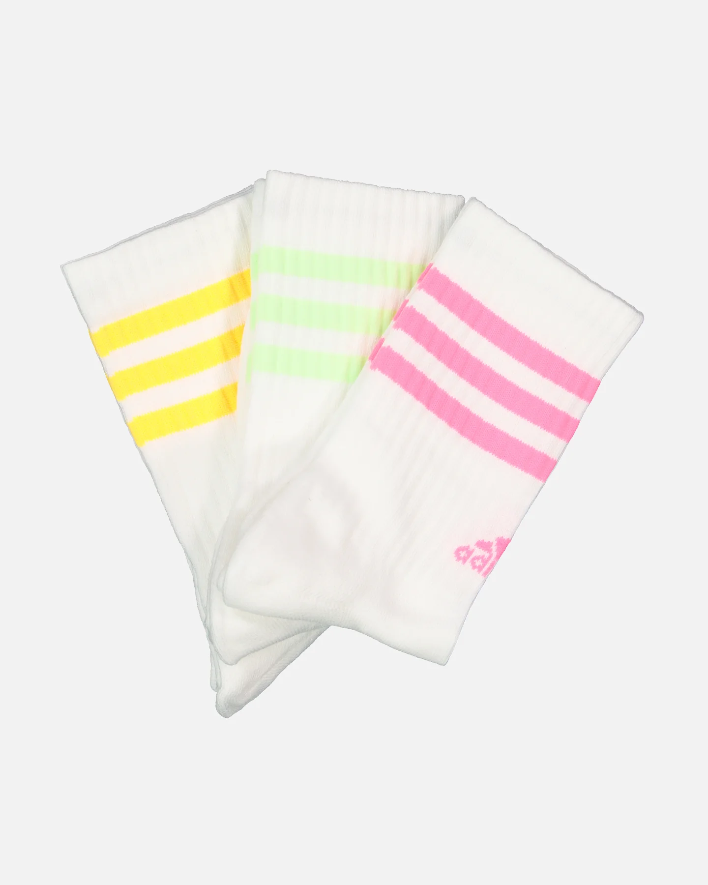 Adidas 3 Stripes Cushioned Crew Socks 3 Pack Multi