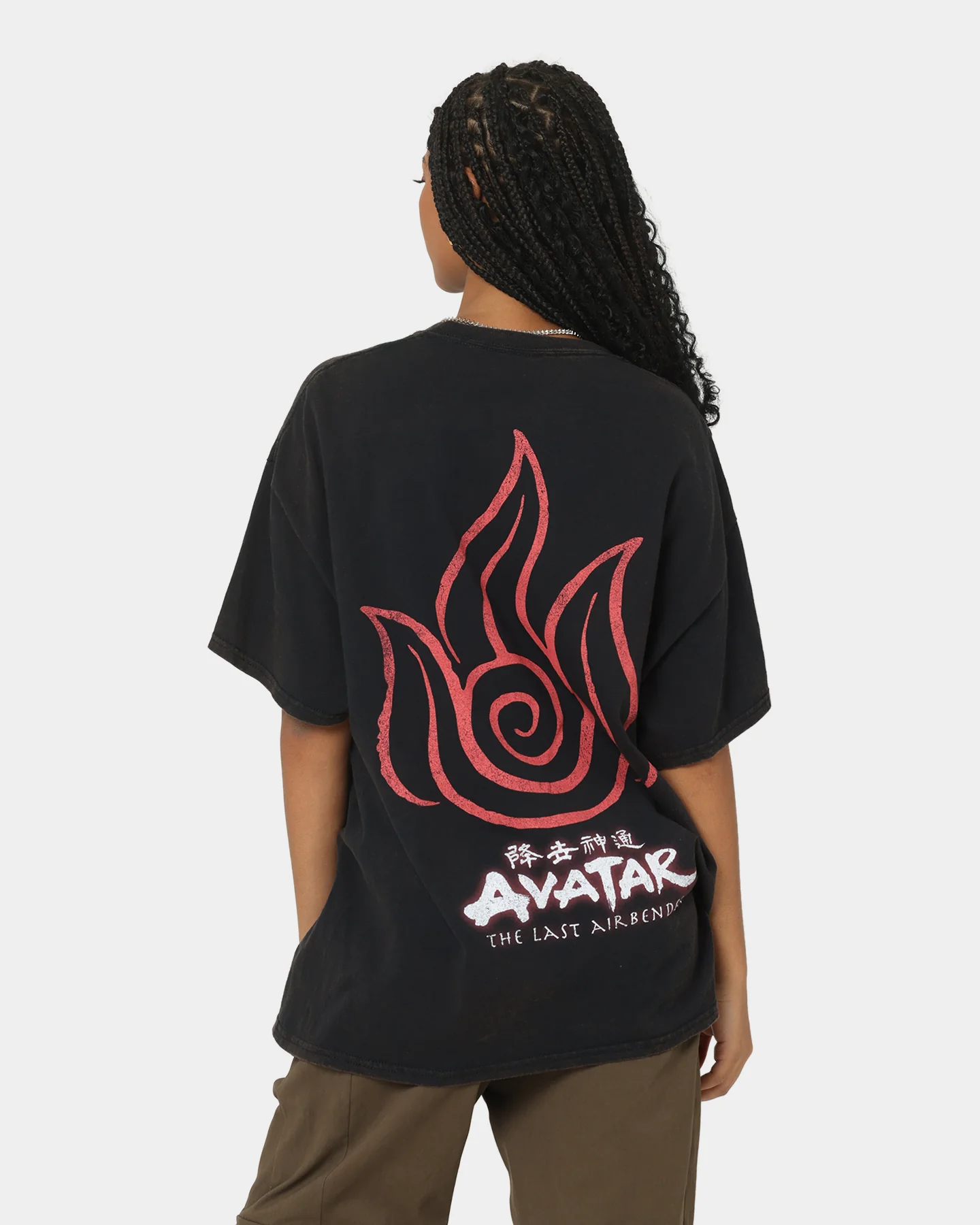 Goat Crew x Avatar: The Last Airbender Fire Elements Vintage T-Shirt Black Wash