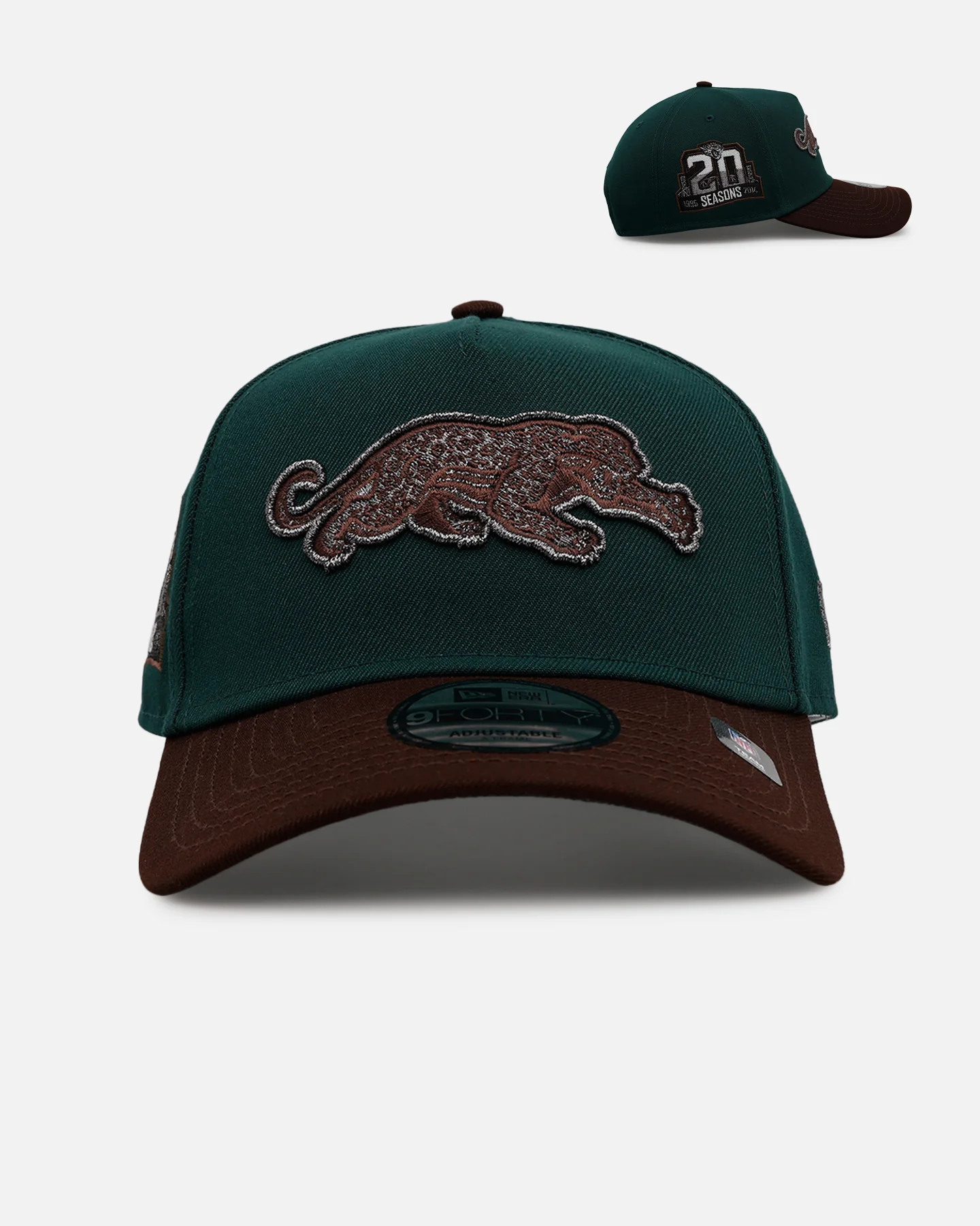 New Era Jacksonville Jaguars 'Rainforest' 9FORTY A-Frame Snapback Green/Brown