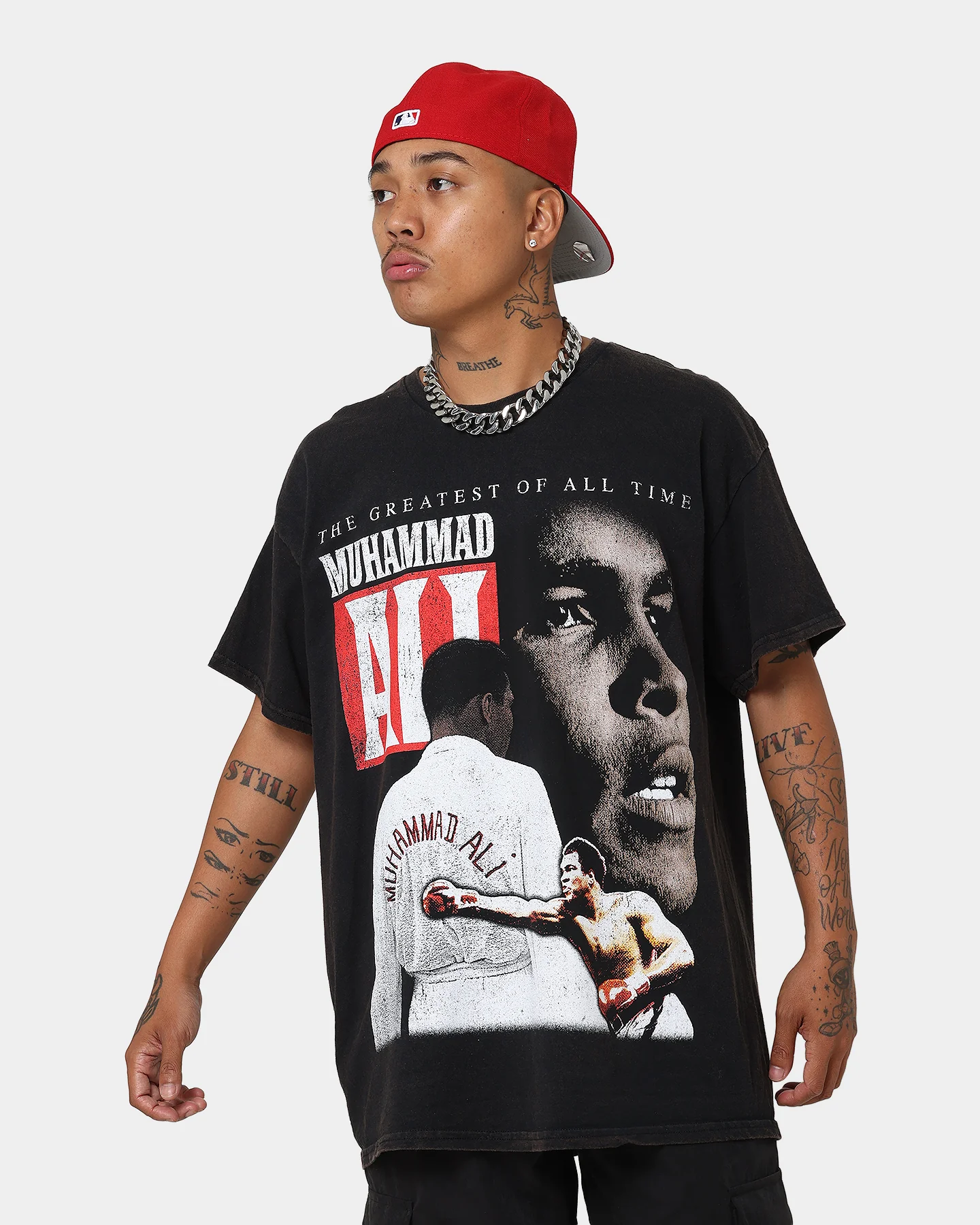 Goat Crew X Muhammad Ali Greatest Vintage T-Shirt Black Wash