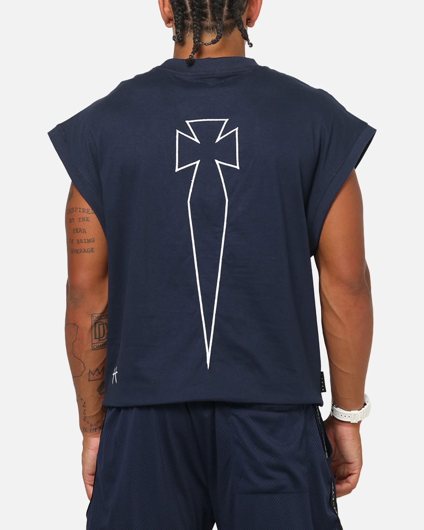 Saint Morta Athletc Cut Off Sweater Dark Royal