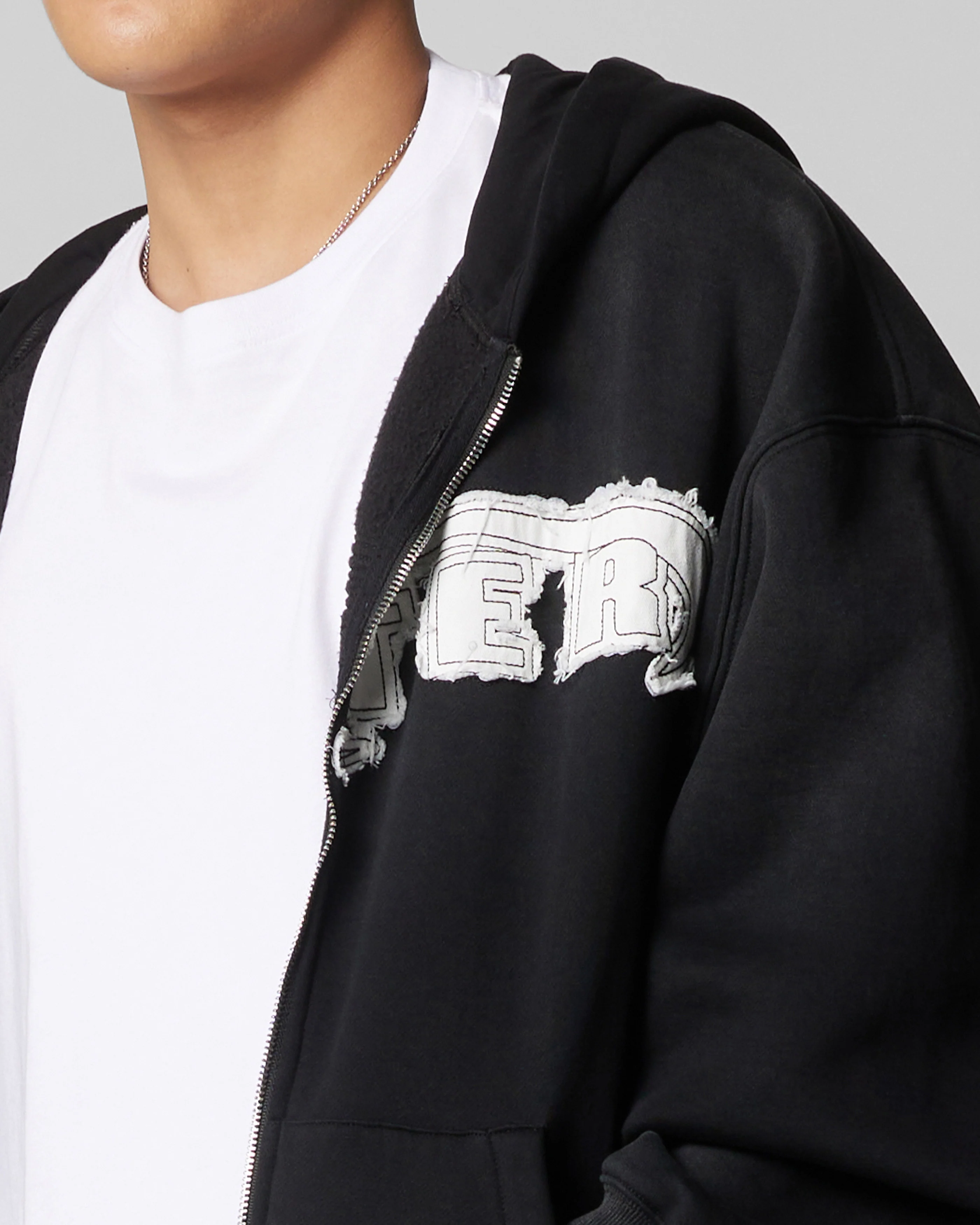 Loiter Peace To Make Zip Hoodie Black