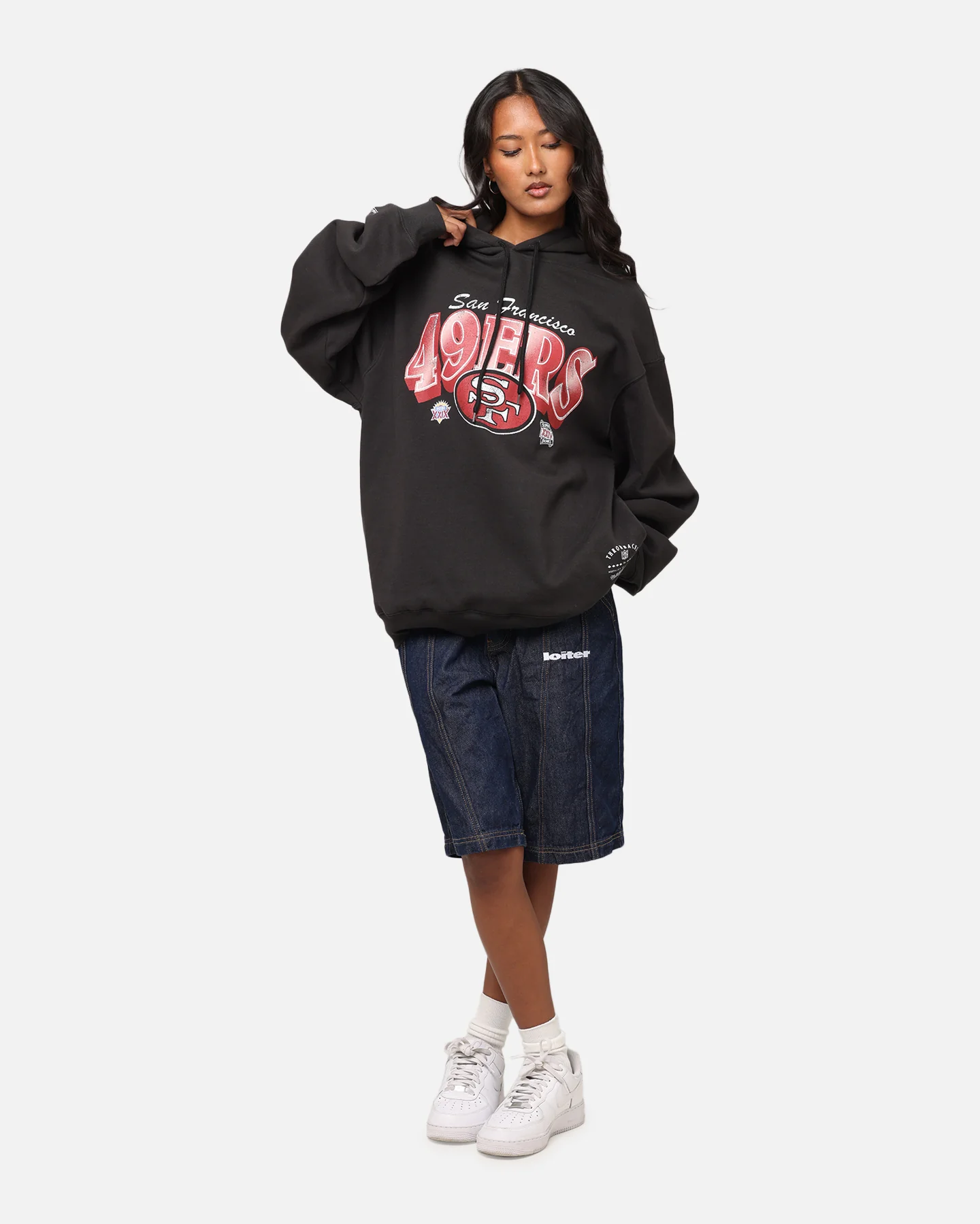 Mitchell & Ness San Francisco 49ers Arch Hoodie Faded Black