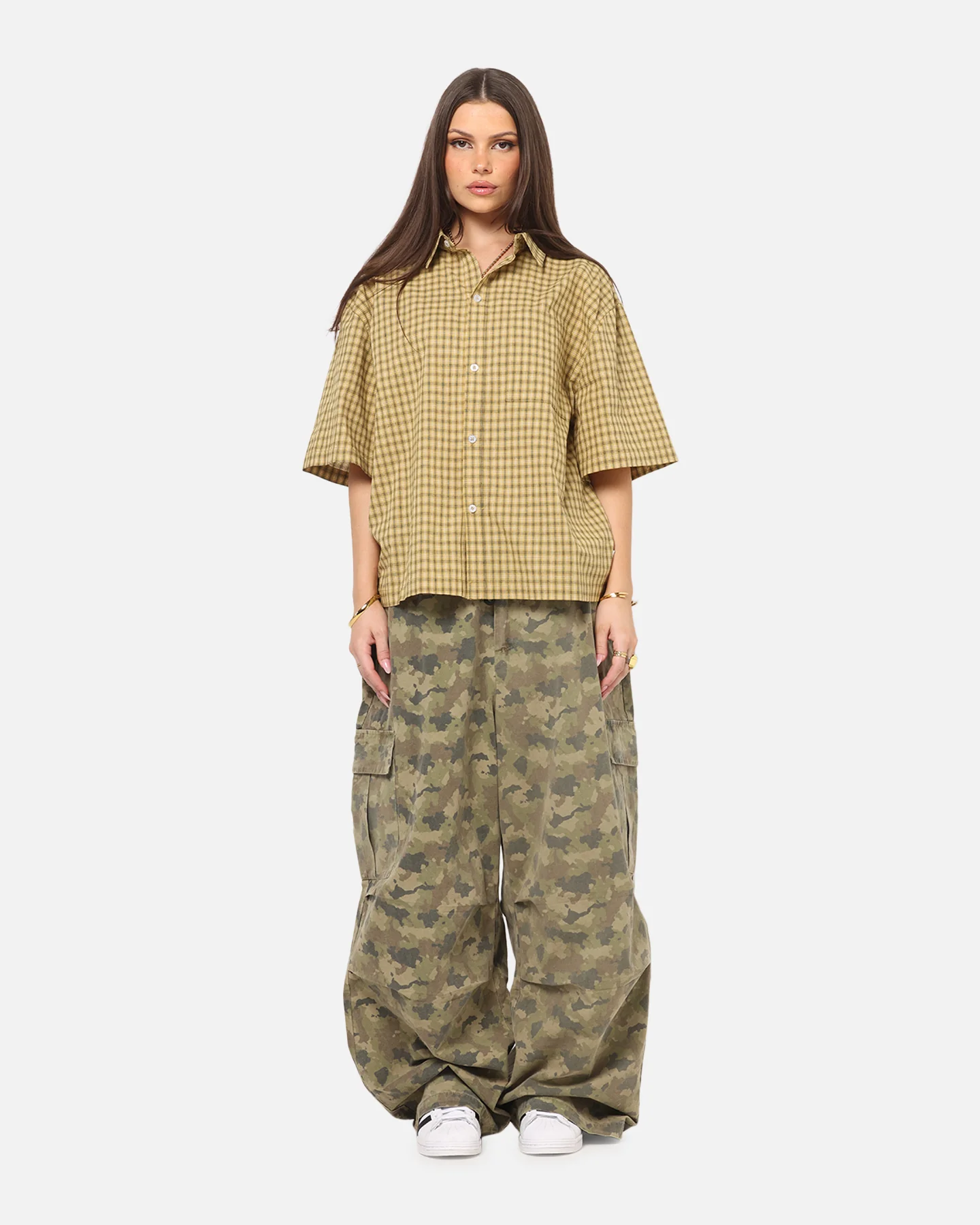 Carre Baggy Cargo Pants Camo