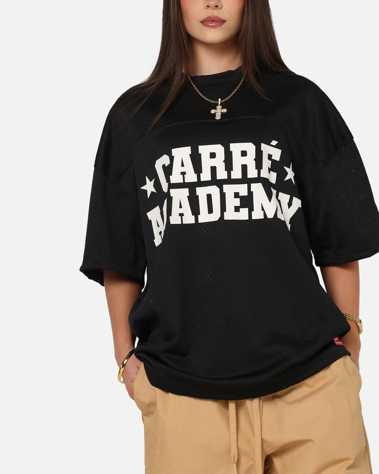 Carre Star Academy Mesh T-Shirt Black