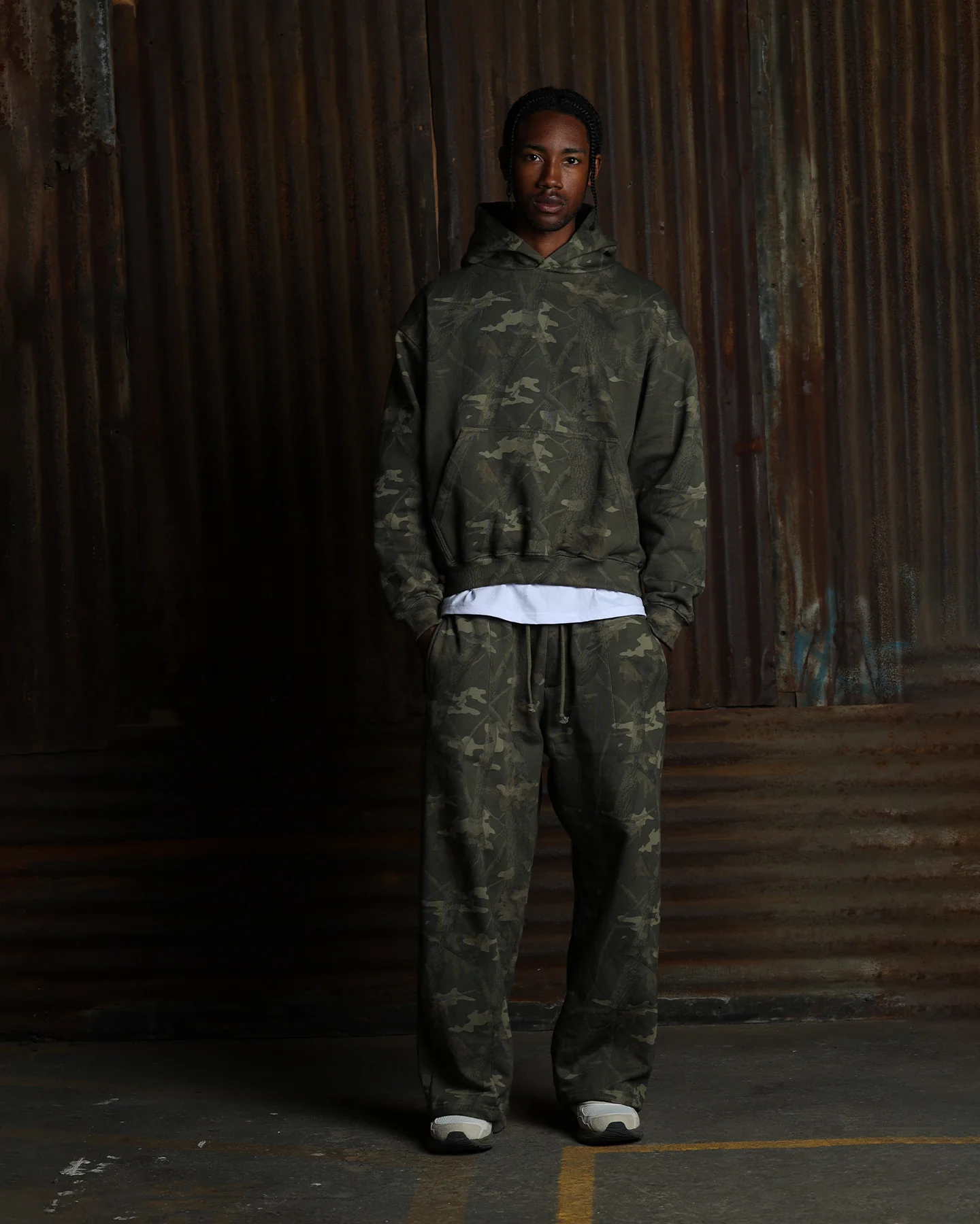 American Thrift Wide Leg Pants Camo