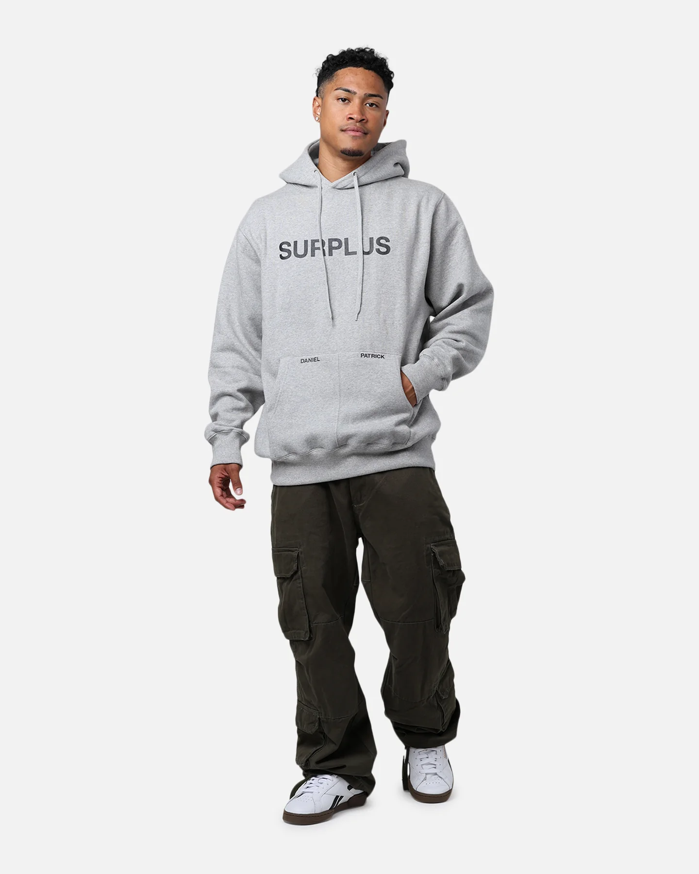 Daniel Patrick Surplus Logo Hoodie Grey