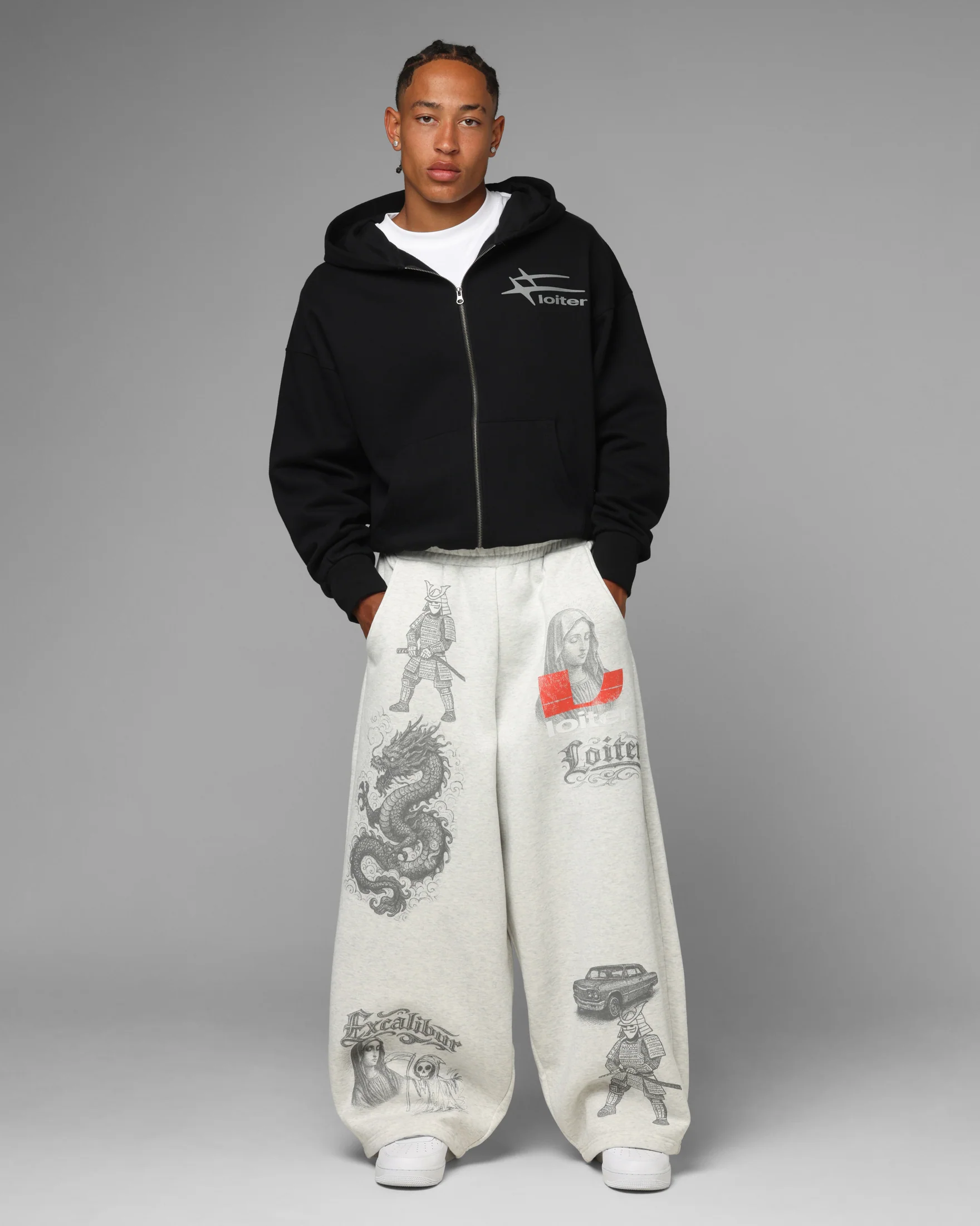 Loiter Holy Flame Sweatpants Grey